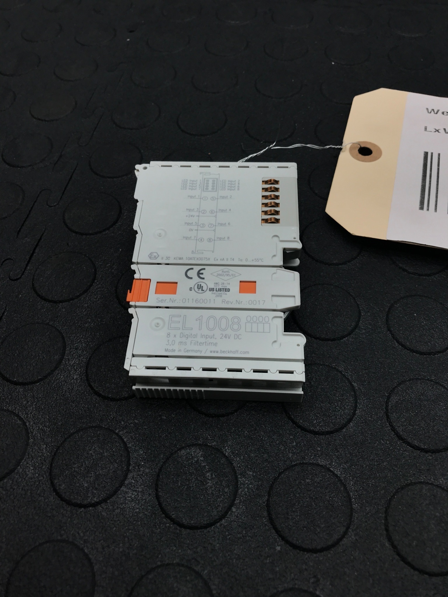 BECKHOFF EL1008 EtherCAT Digital Input Terminal USED 0