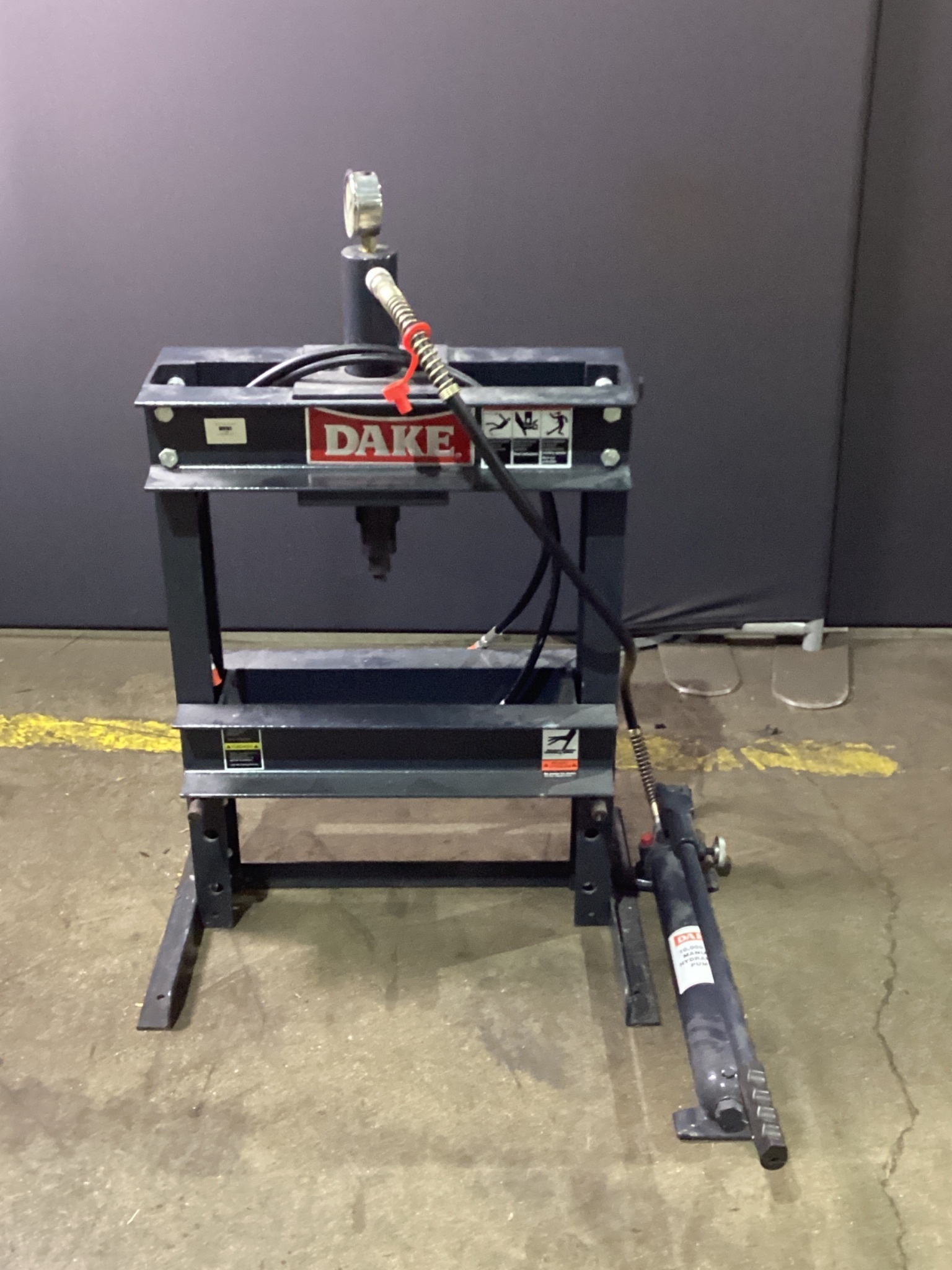 DAKE B-10 Arbor Press 10 Ton Capacity USED 0