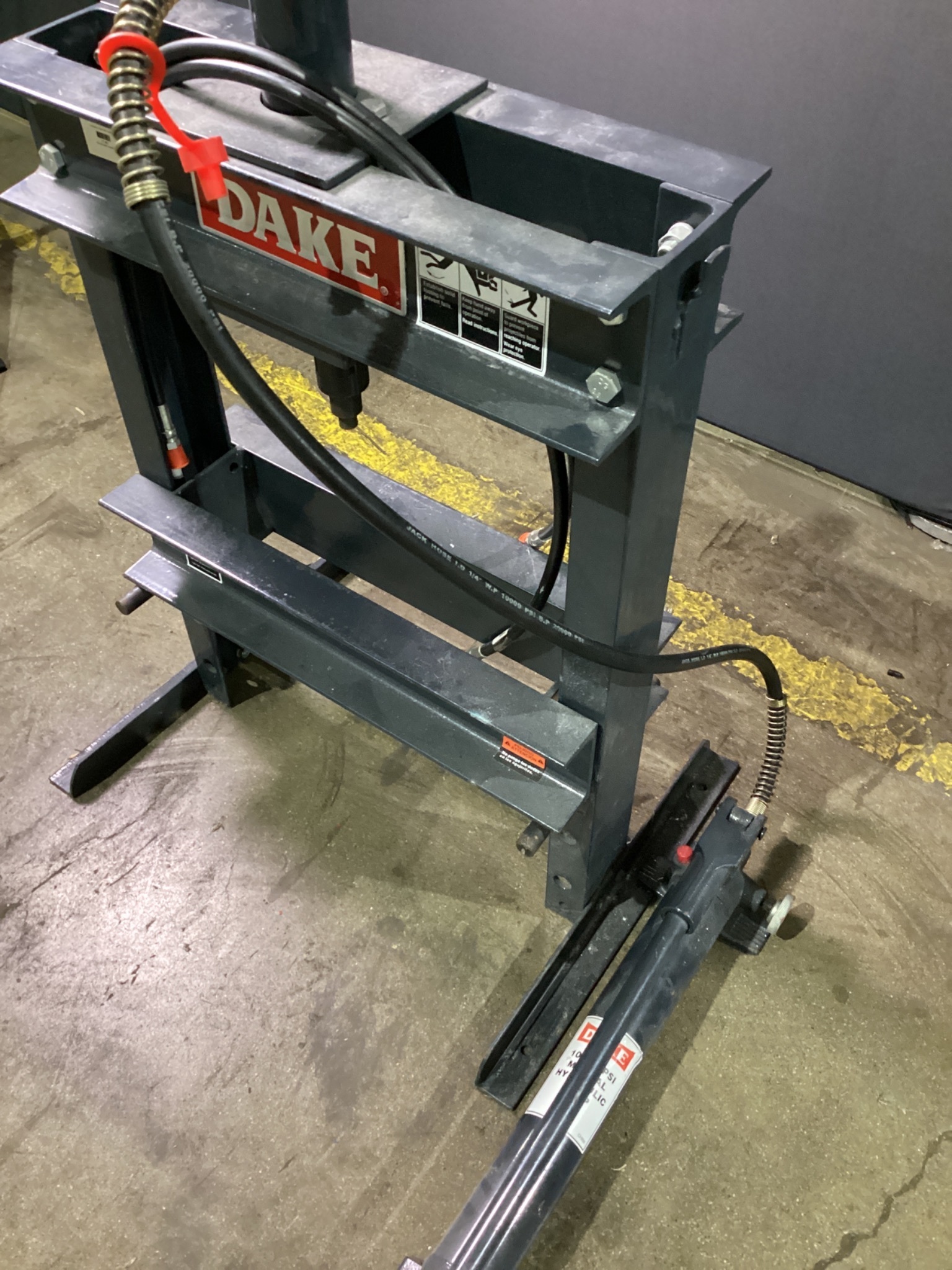 DAKE B-10 Arbor Press 10 Ton Capacity USED 3