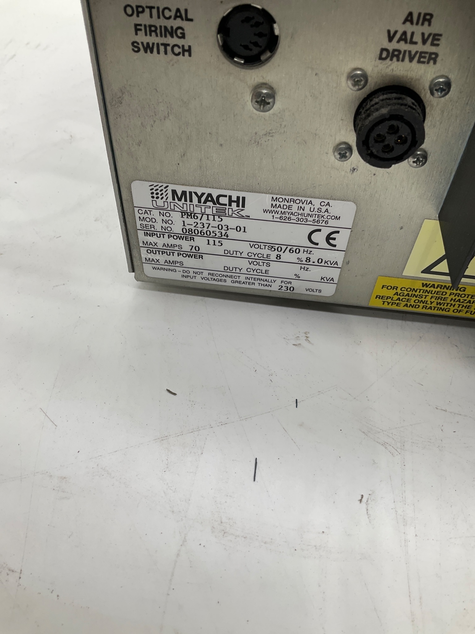 MIYACHI UNITEK 1-237-03-01 Phasemaster 6 AC Welding Control USED 5