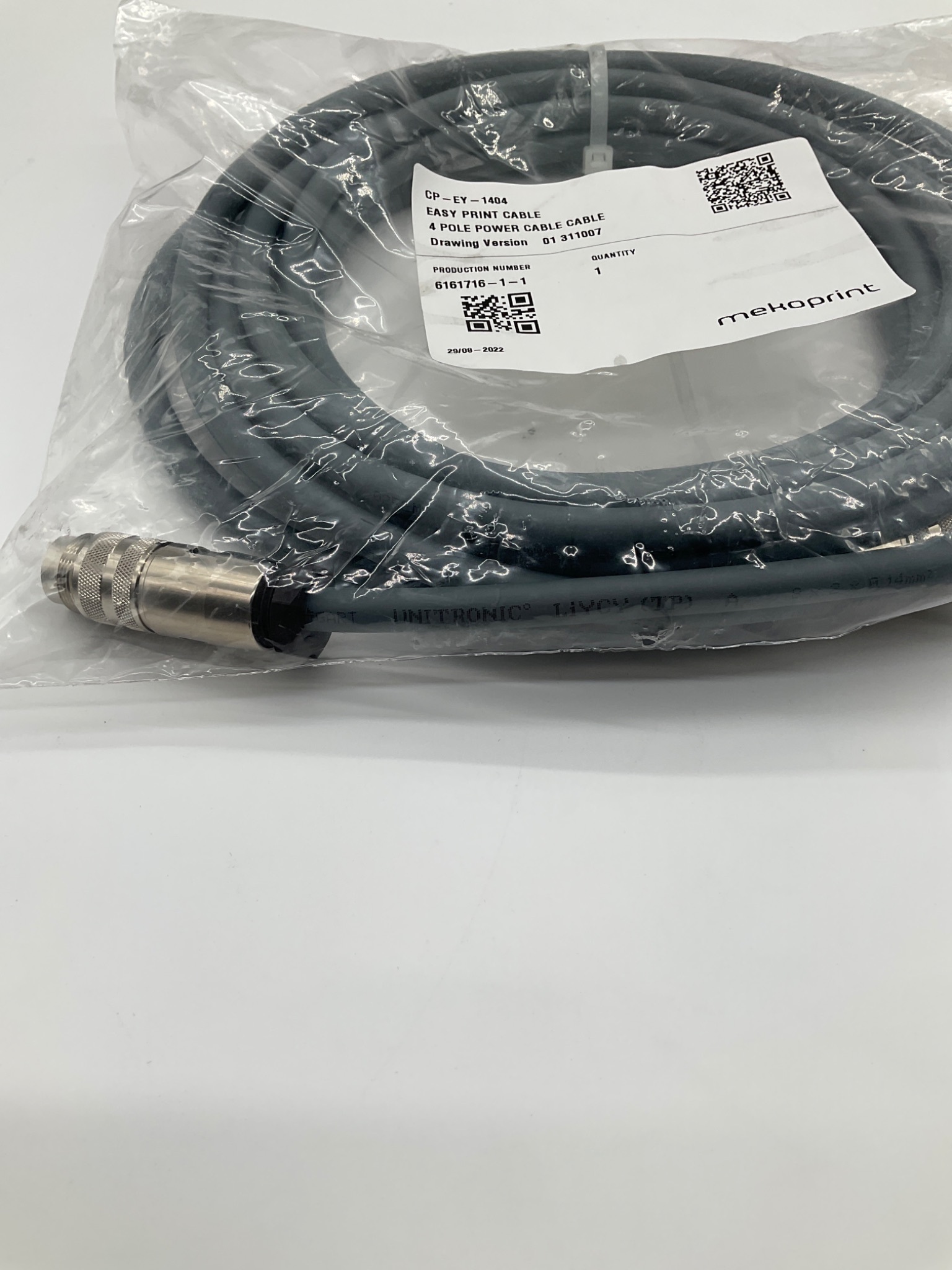 Mekoprint CP-EY-1404 Easy Print Cable 4 Pole Power Cable NEW 1