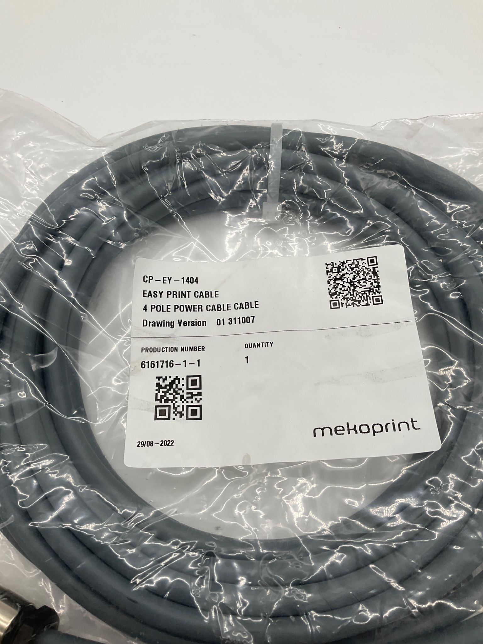 Mekoprint CP-EY-1404 Easy Print Cable 4 Pole Power Cable NEW 2