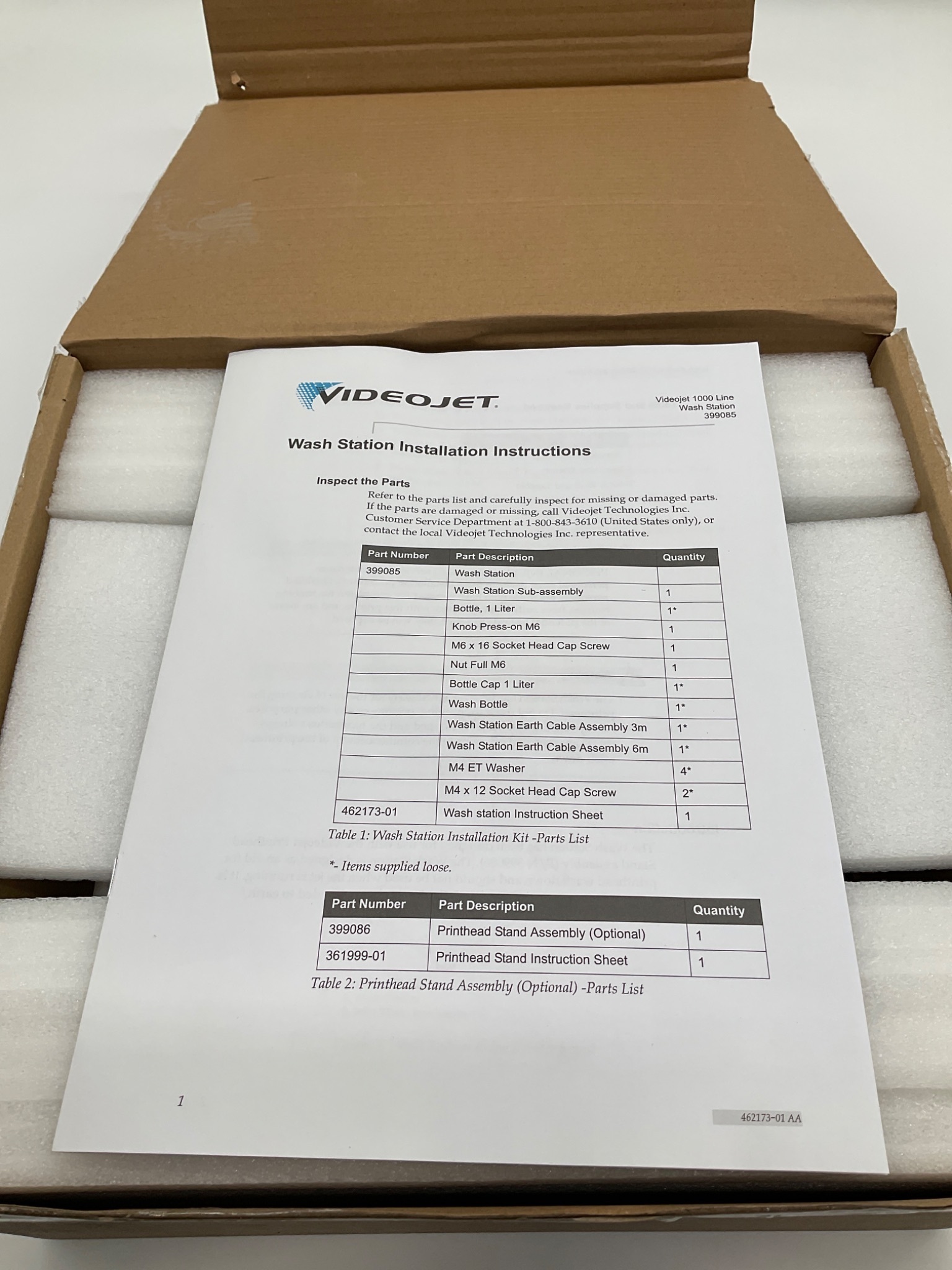 Videojet 399085 Wash Station Kit NEW 4