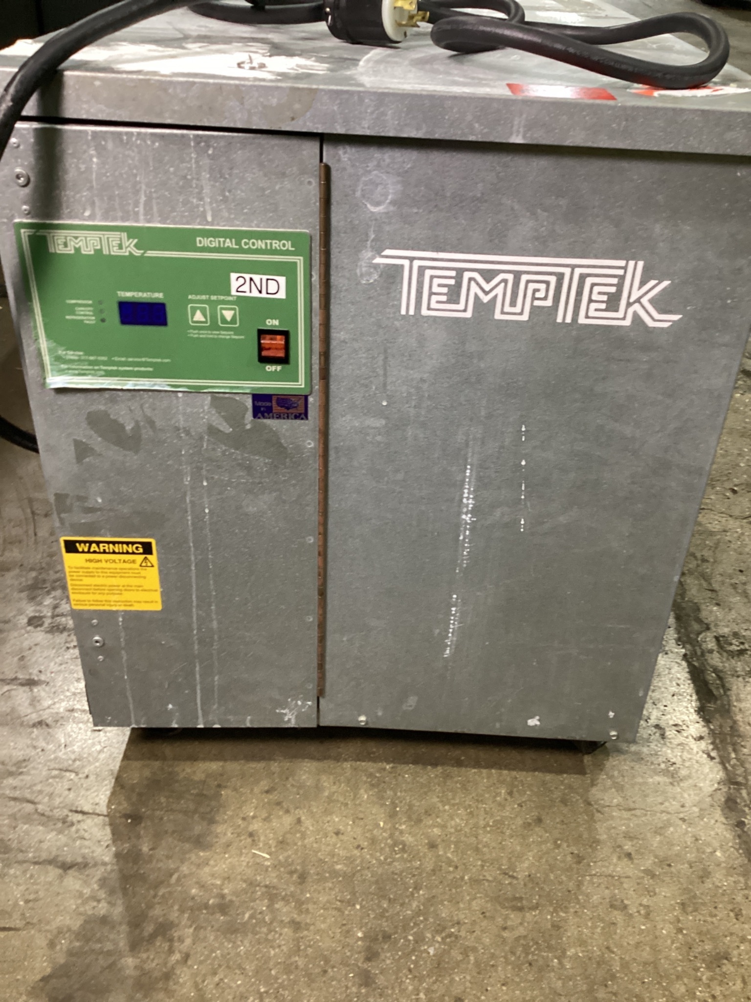 Temptek CF-2A Water-Cooled Process Chiller USED 2