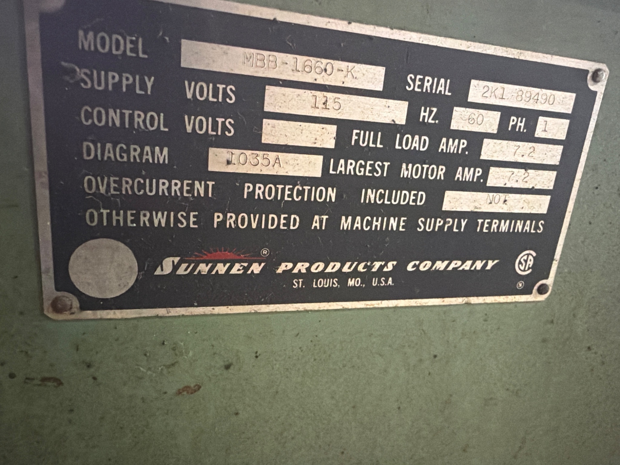 Sunnen MBB-1660-K Horizontal Honing Machine w/ LN-650 Mandrel Cabinet USED 4
