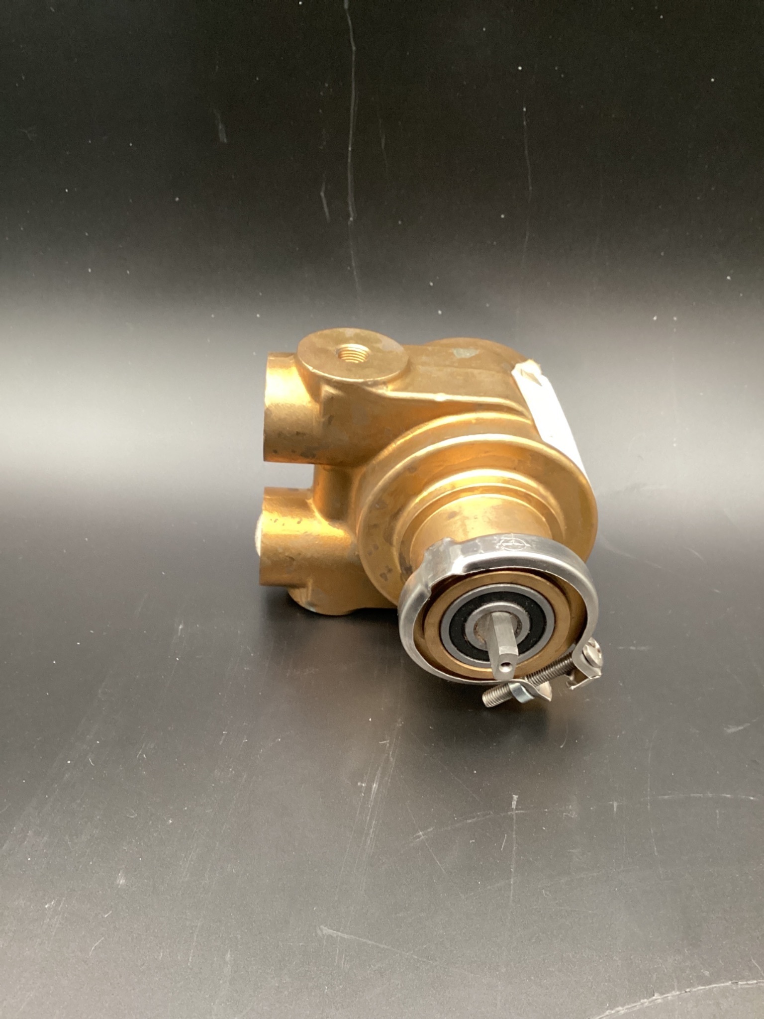 FLUID-O-TECH R5U15 ROTARY VANE PUMP 1/2" NPT BRASS BODY USED 2