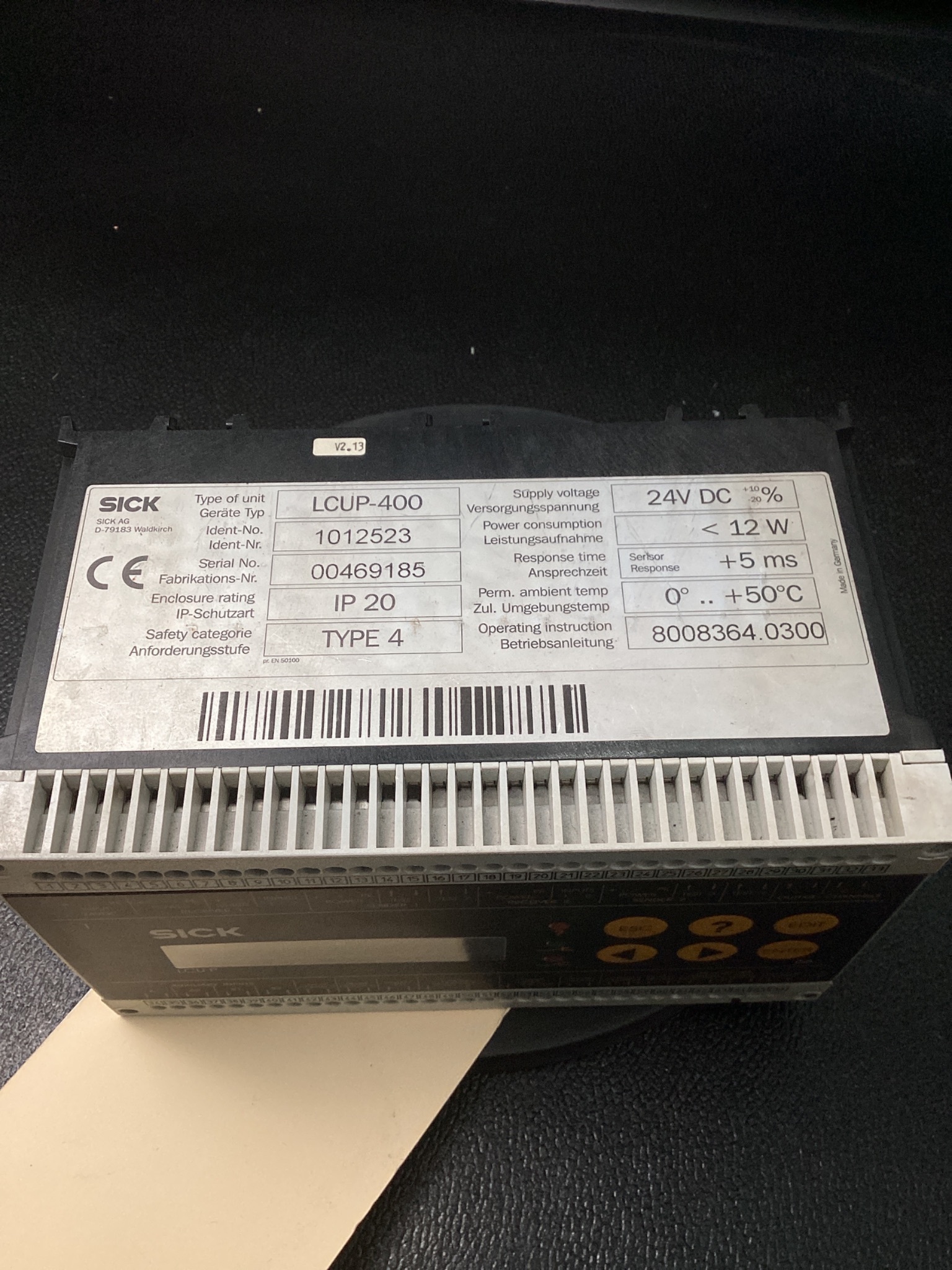 SICK LCUP-400 Light Curtain Control Unit 24V DC USED 4
