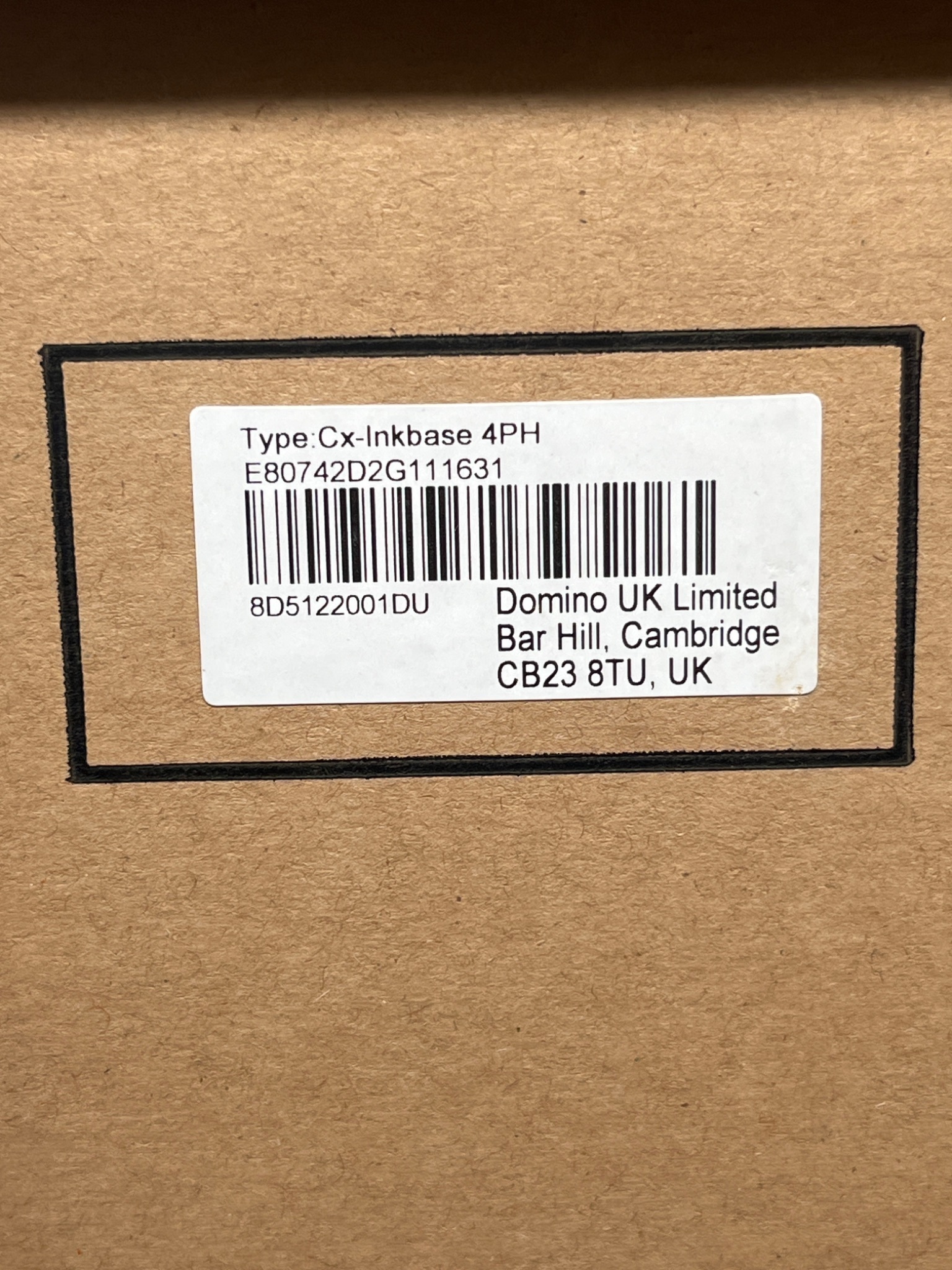 DOMINO 8D5122001DU CX Ink Base Unit Full DUK NEW 5
