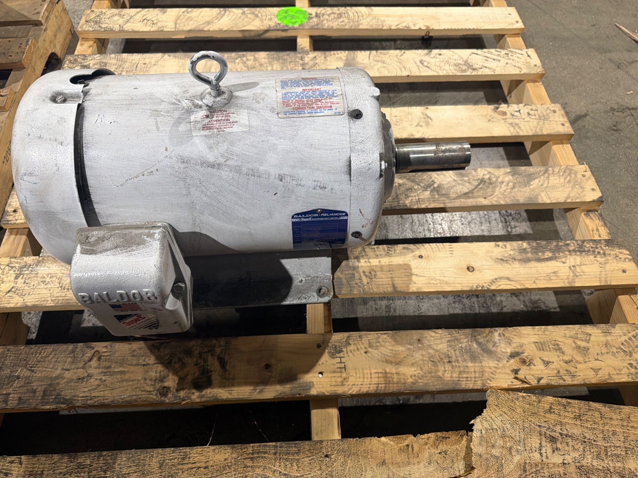 BALDOR RELIANCE 37G732T381G2 Super-E Washdown Duty Motor 15HP 3500RPM 3PH USED 3