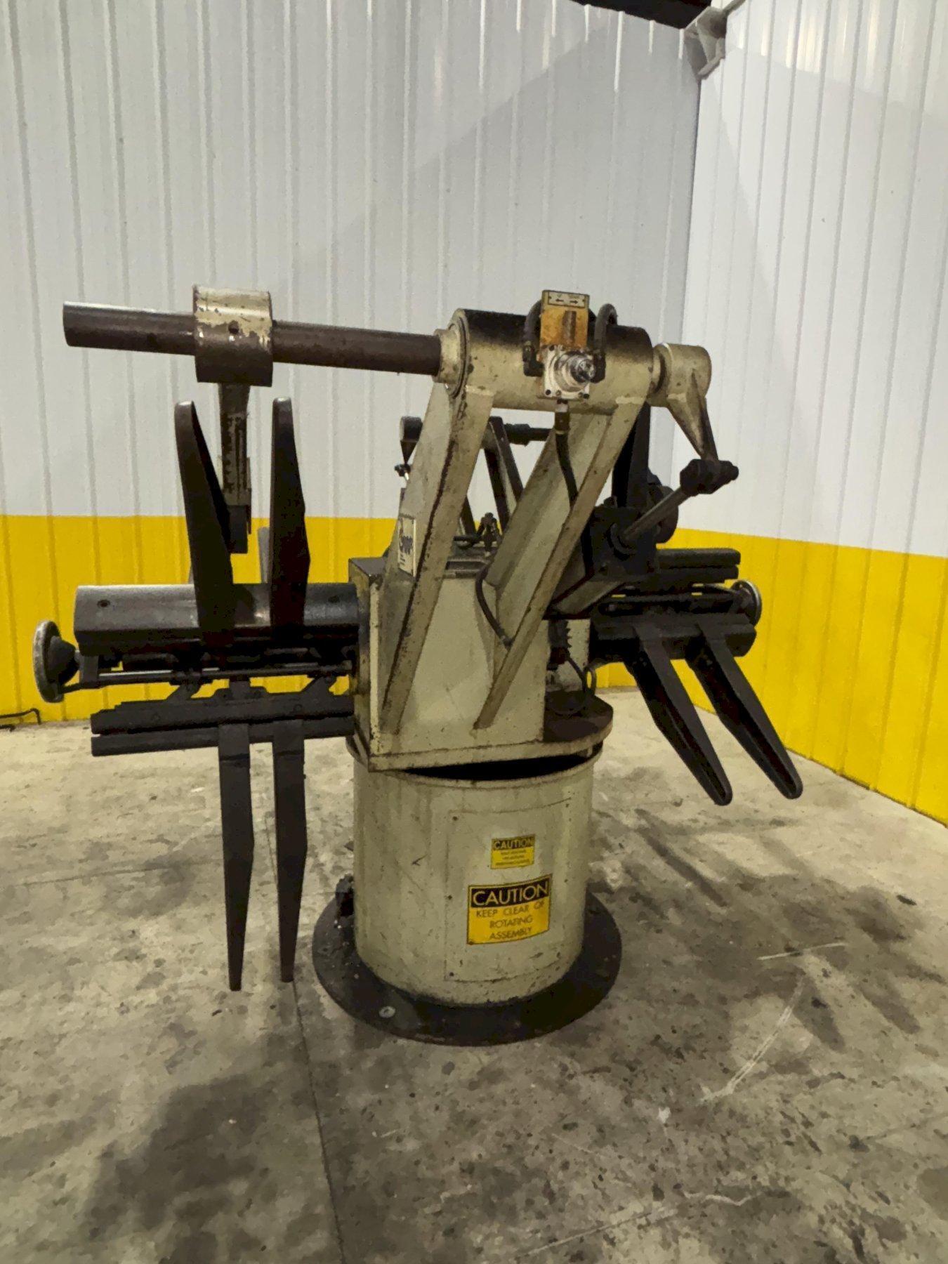 4,000 LBS X 18" CWP MODEL #3RD18 PULL OFF DOUBLE END UNCOILER COIL REEL USED 0