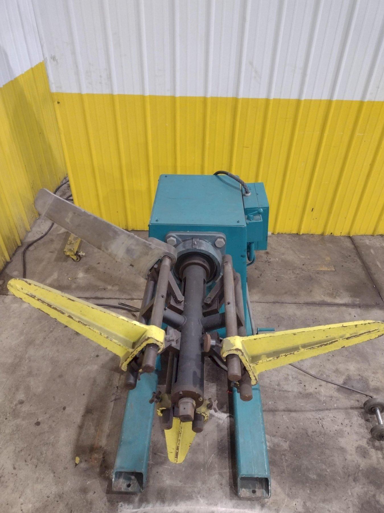4,000 LB X 16" DURANT MODEL #MD-401-M MOTORIZED UNCOILER COIL REEL USED 2