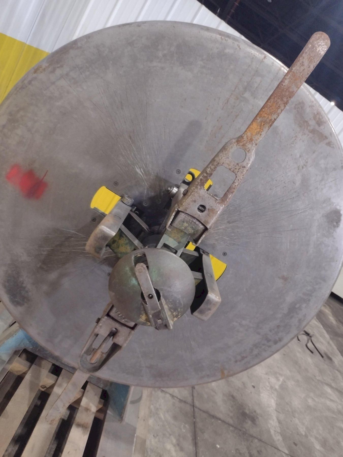 4,000 LBS X 12" LITTELL MODEL #40-12 PULL OFF COIL REEL UNCOILER WITH ELECTRIC BRAKE USED 9