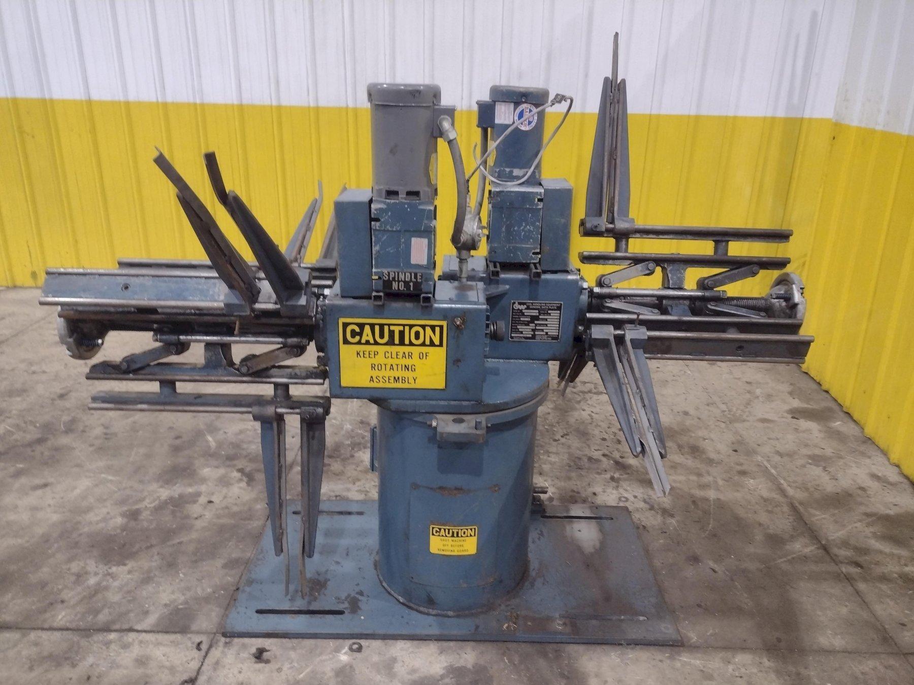 1,600 X 18" CWP MODEL #2RDM MOTORIZED DOUBLE END COIL REEL UNCOILER USED 1