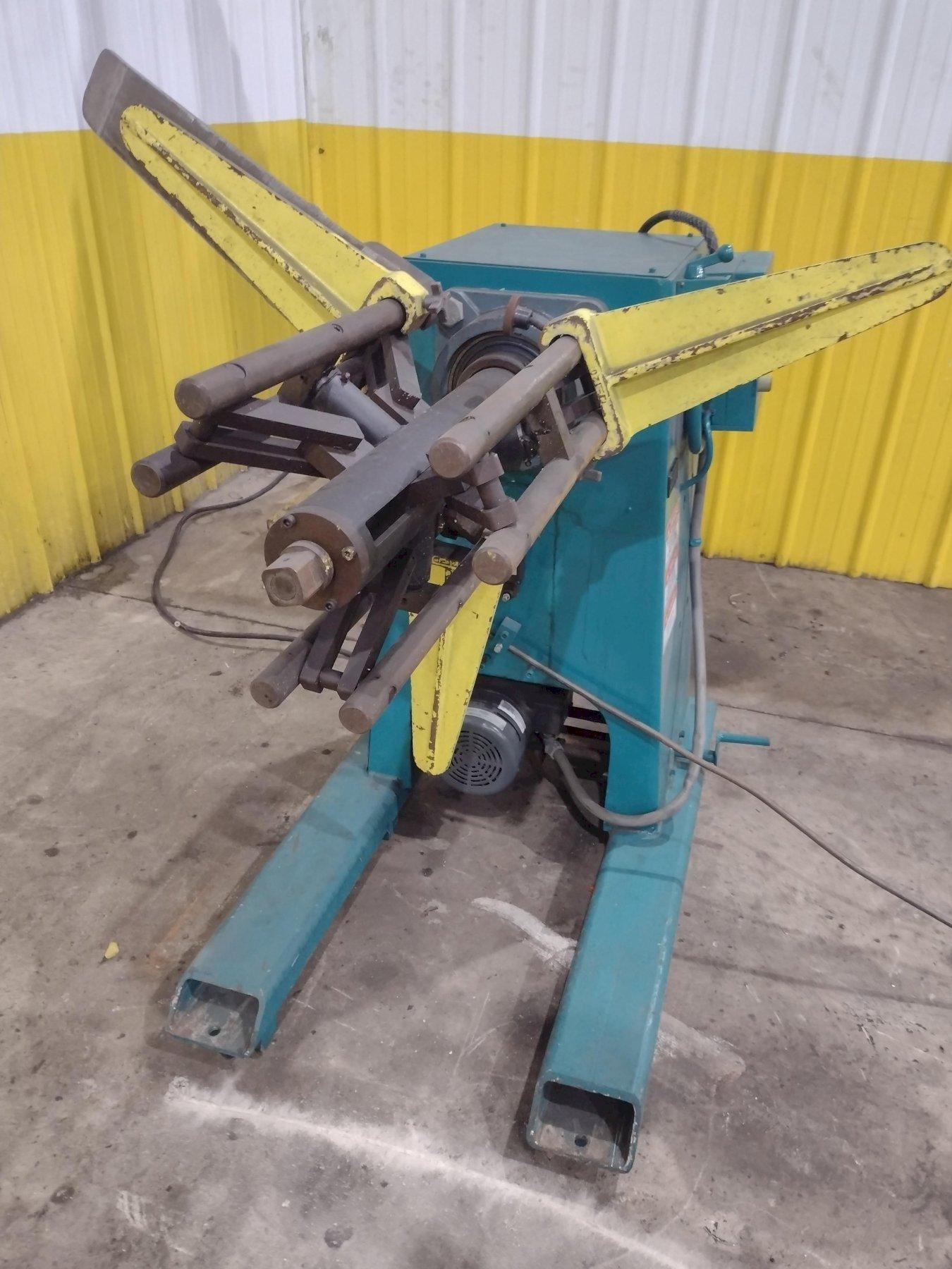 4,000 LB X 16" DURANT MODEL #MD-401-M MOTORIZED UNCOILER COIL REEL USED 0