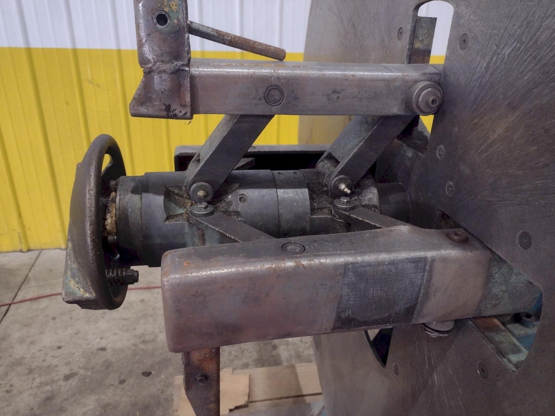 4,000 LBS X 12" LITTELL MODEL #40-12 PULL OFF COIL REEL UNCOILER WITH ELECTRIC BRAKE USED 13