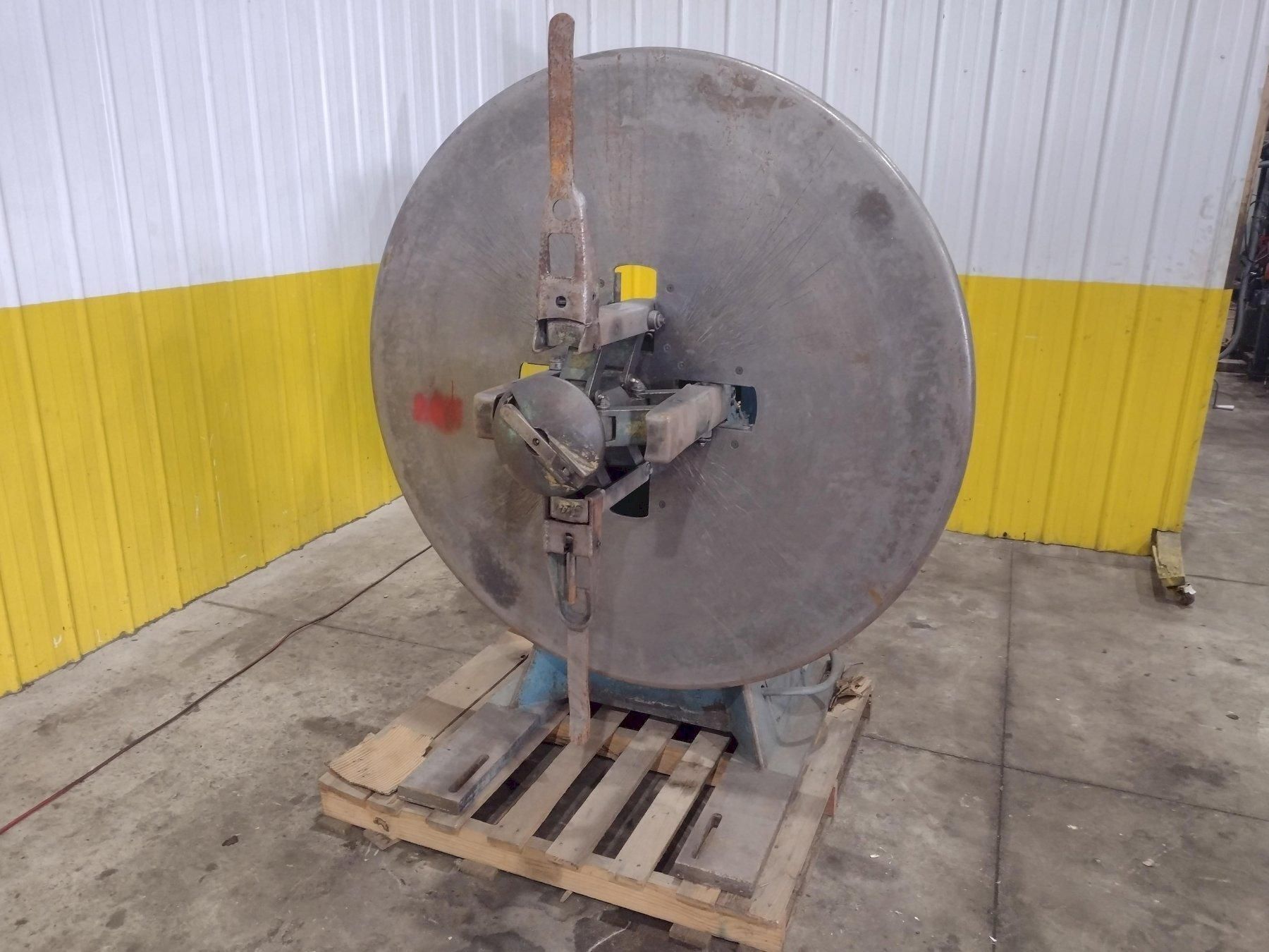 4,000 LBS X 12" LITTELL MODEL #40-12 PULL OFF COIL REEL UNCOILER WITH ELECTRIC BRAKE USED 1
