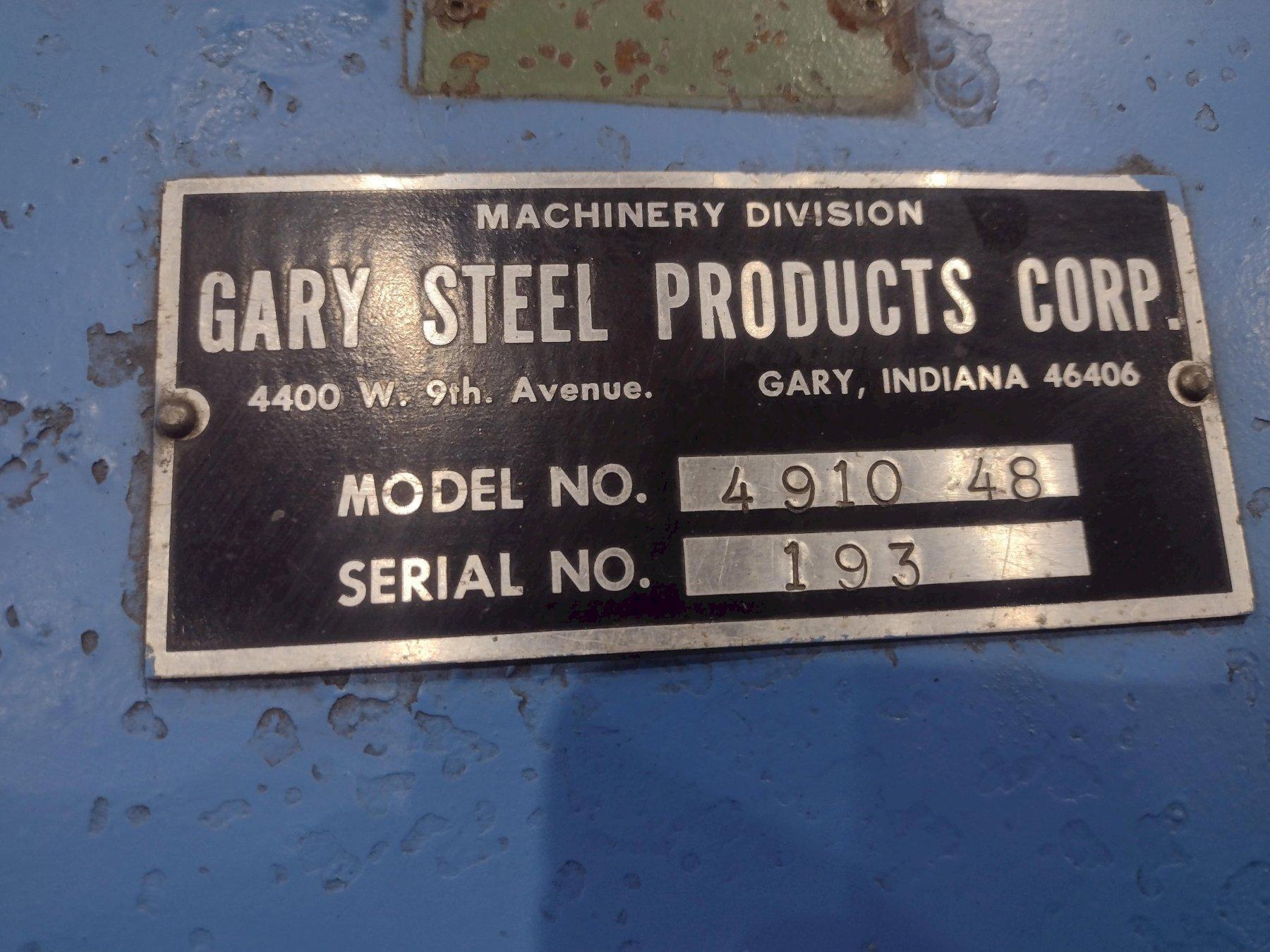 10,000 LB X 48" GARY MODEL 4910-48 POWER UNCOILER 2