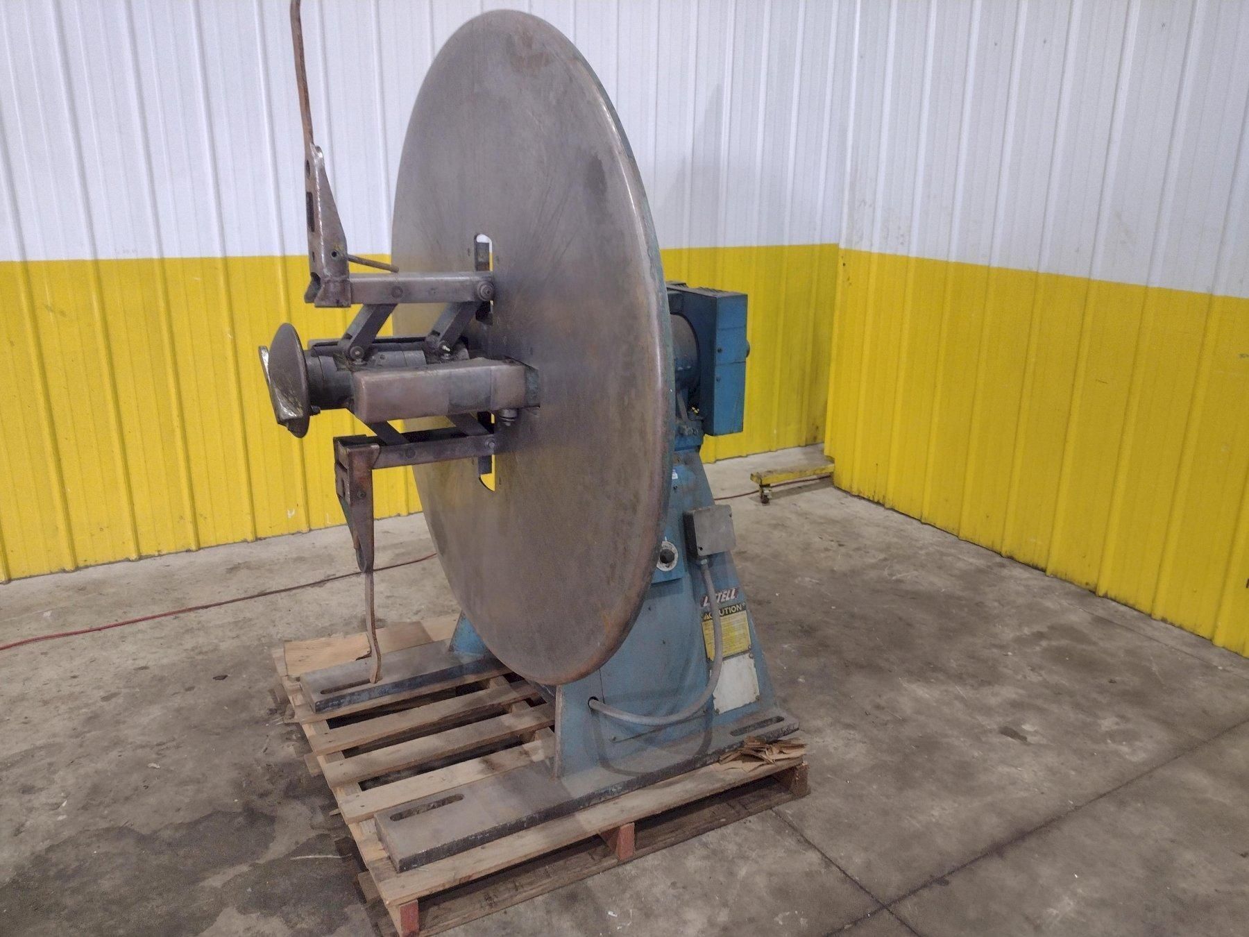 4,000 LBS X 12" LITTELL MODEL #40-12 PULL OFF COIL REEL UNCOILER WITH ELECTRIC BRAKE USED 2