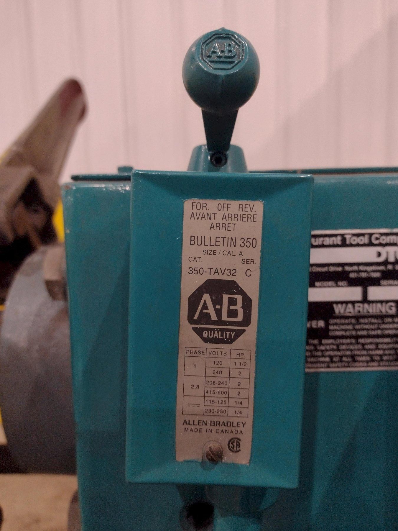 4,000 LB X 16" DURANT MODEL #MD-401-M MOTORIZED UNCOILER COIL REEL USED 11