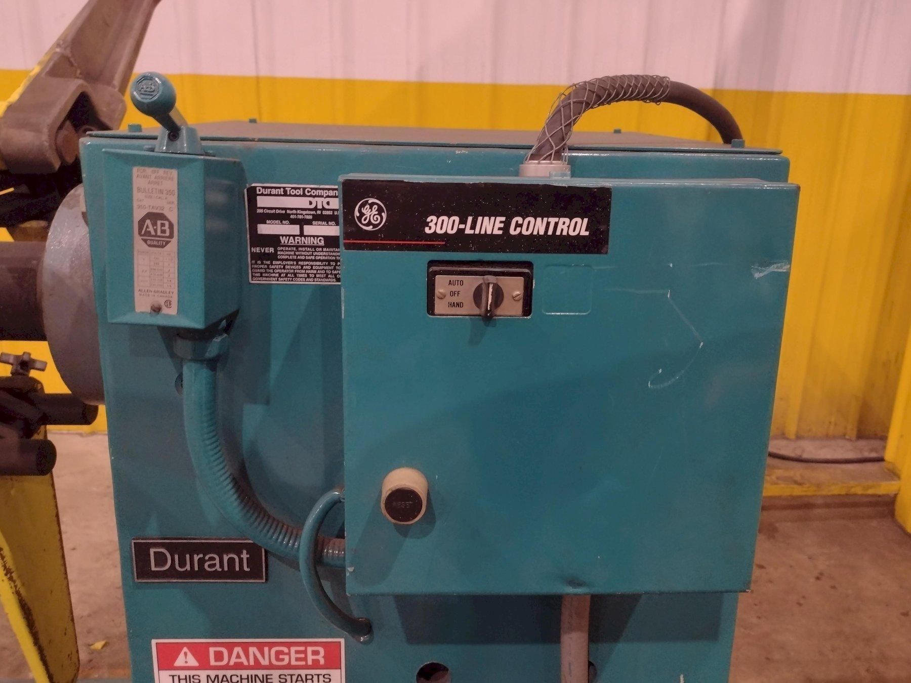 4,000 LB X 16" DURANT MODEL #MD-401-M MOTORIZED UNCOILER COIL REEL USED 12