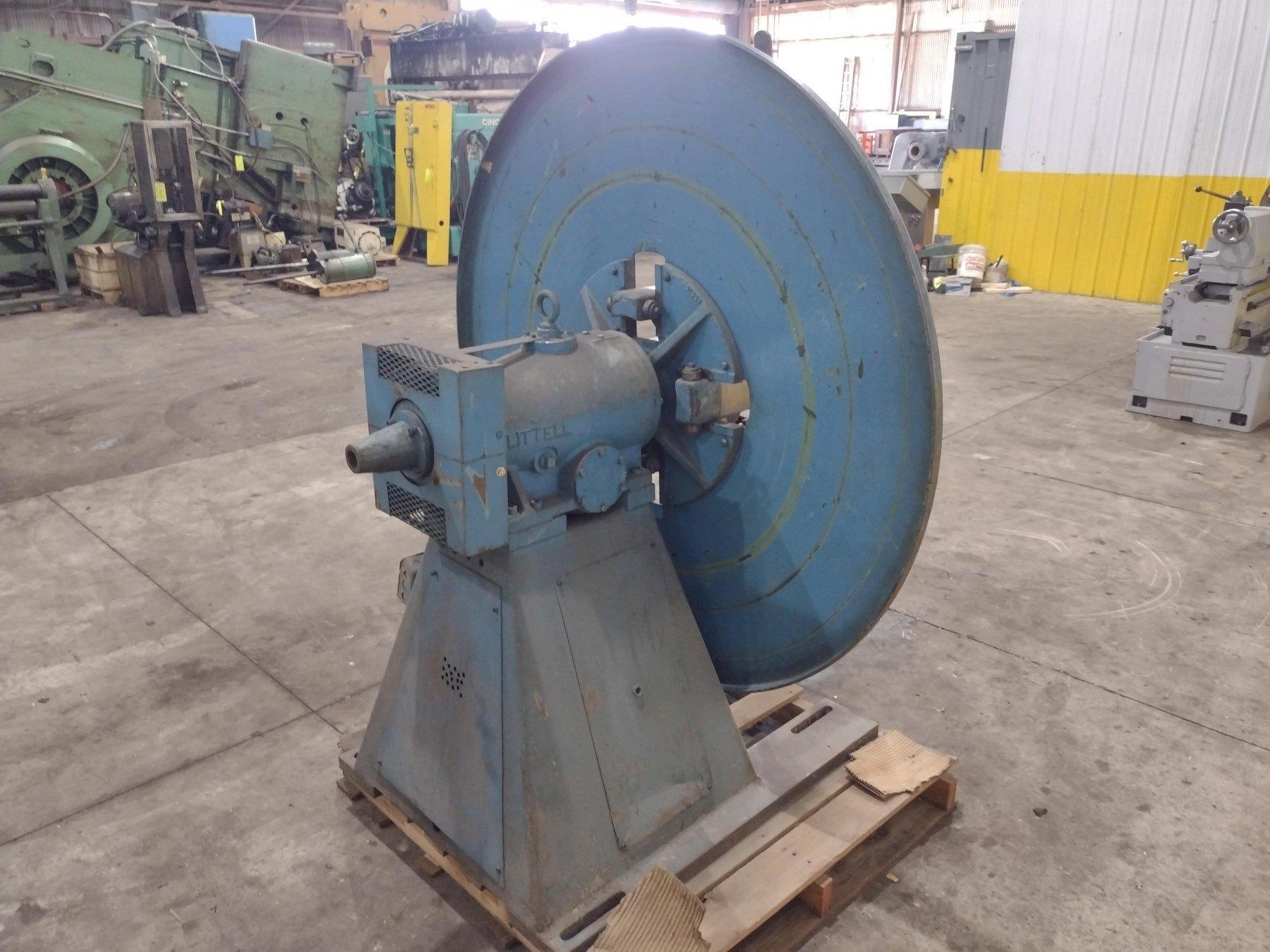 4,000 LBS X 12" LITTELL MODEL #40-12 PULL OFF COIL REEL UNCOILER WITH ELECTRIC BRAKE USED 6
