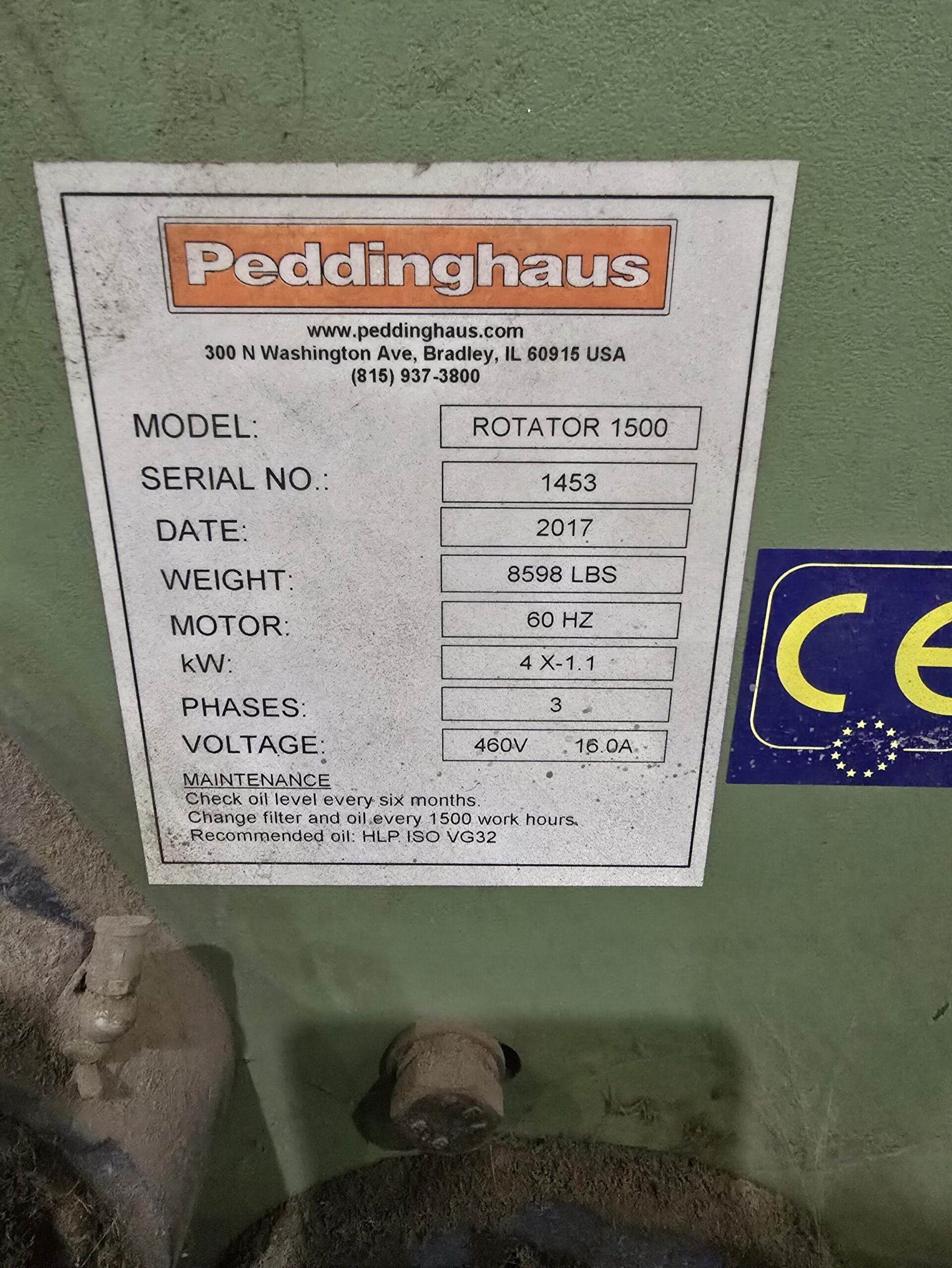 2017 PEDDINGHAUS ROTATOR 1500 Structural Steel Rotation Positioner 3