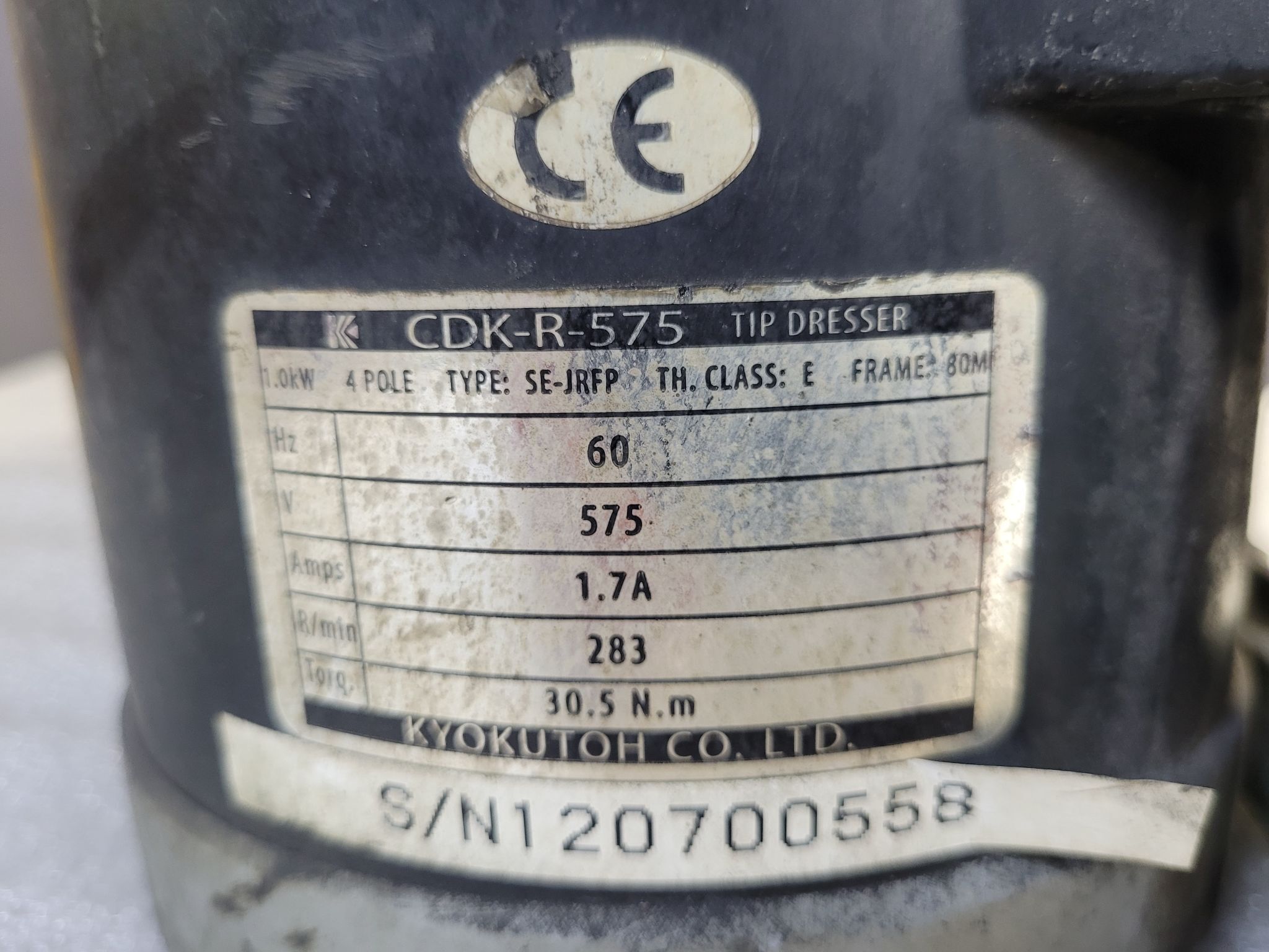 KYOKUTOH CDK-R-575 TIP DRESSER 1.0KW USED 3