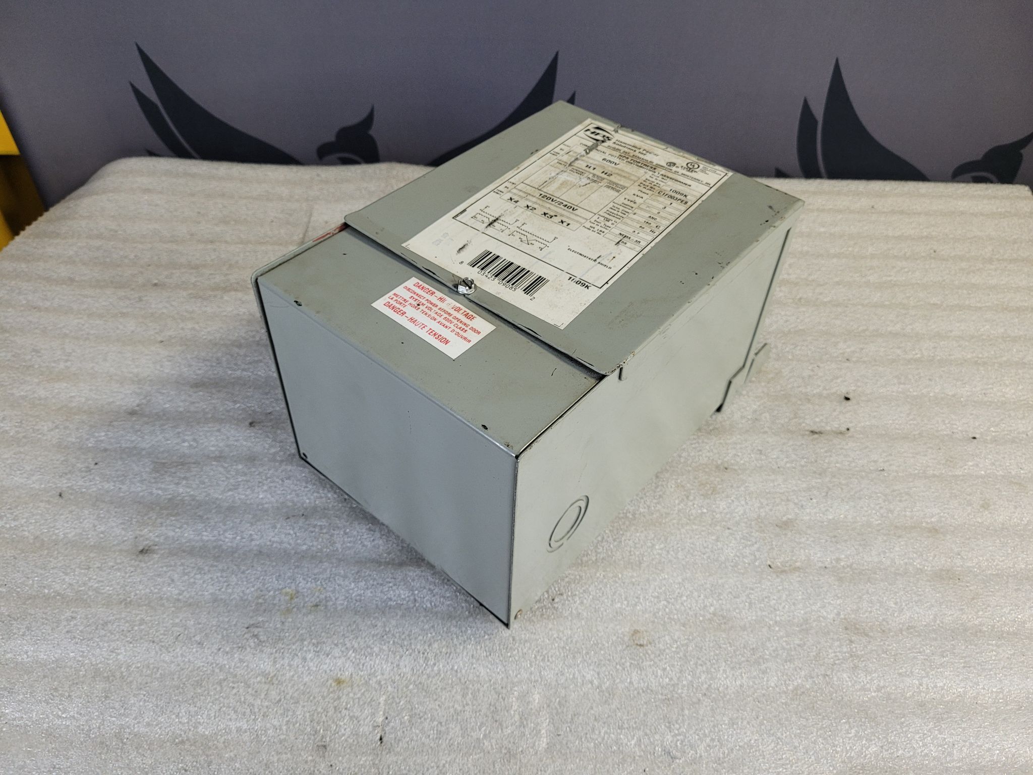 HPS C1F003PES Transformer 600V - 120/240V, 1 PH, 3 kVa USED 0