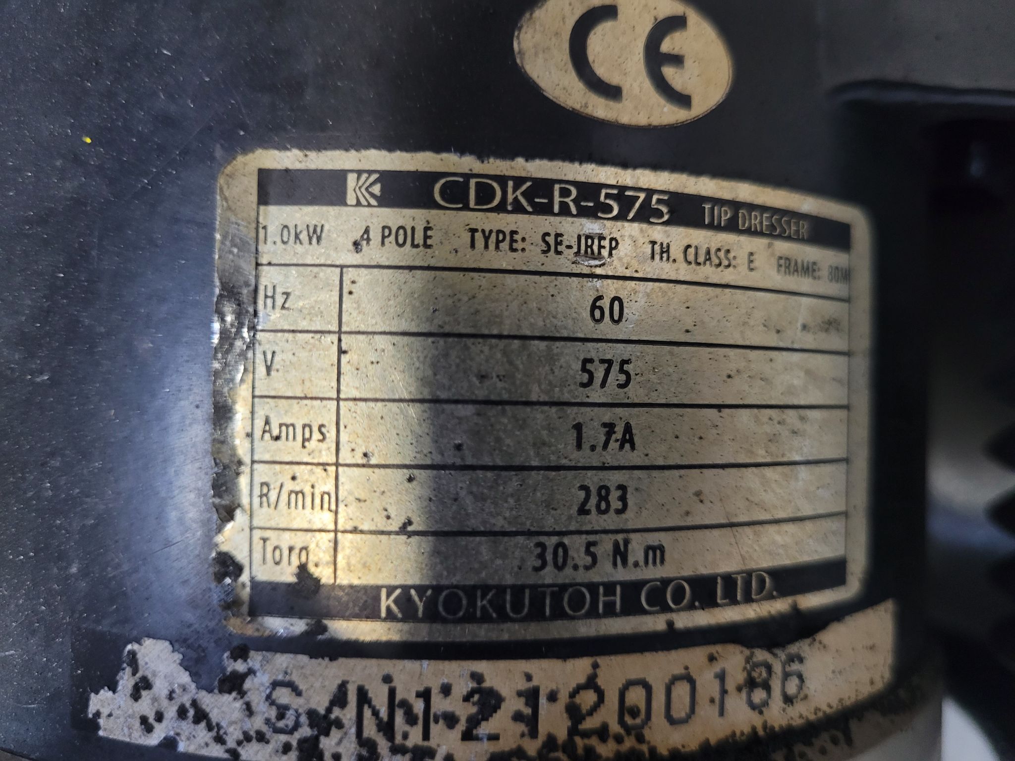 KYOKUTOH CDK-R-575 TIP DRESSER 1.0KW USED 3