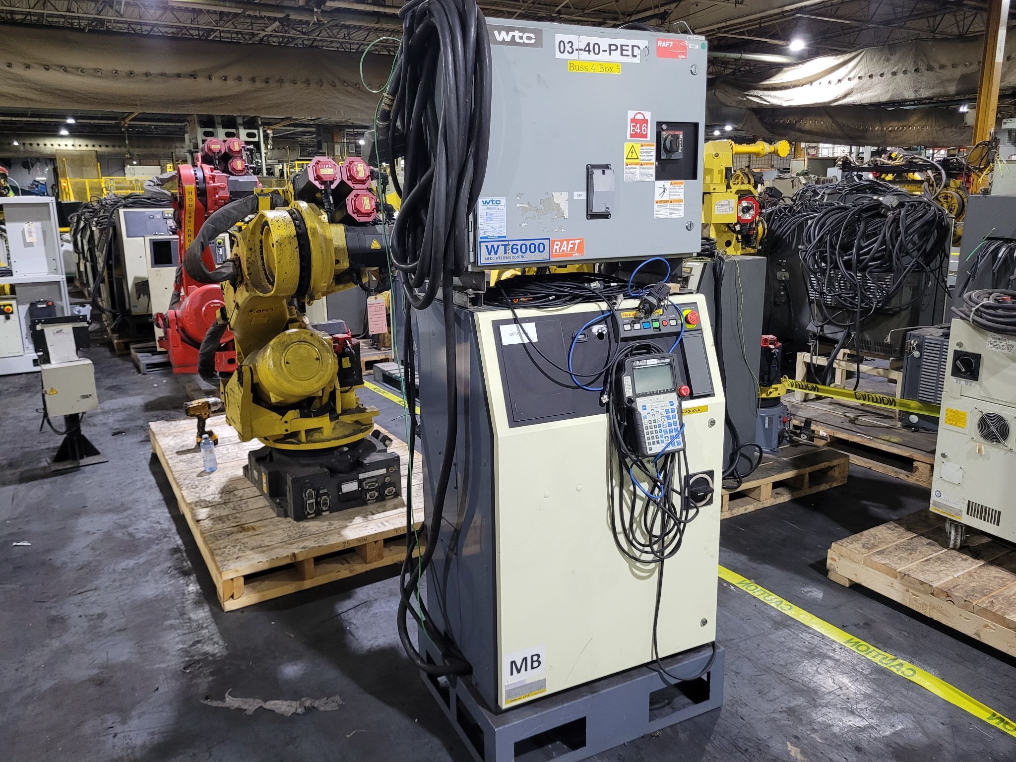 FANUC R-2000IA 210F ROBOT W/ R-J3IB CONTROLLER & ALUMINUM WELD GUN USED 7