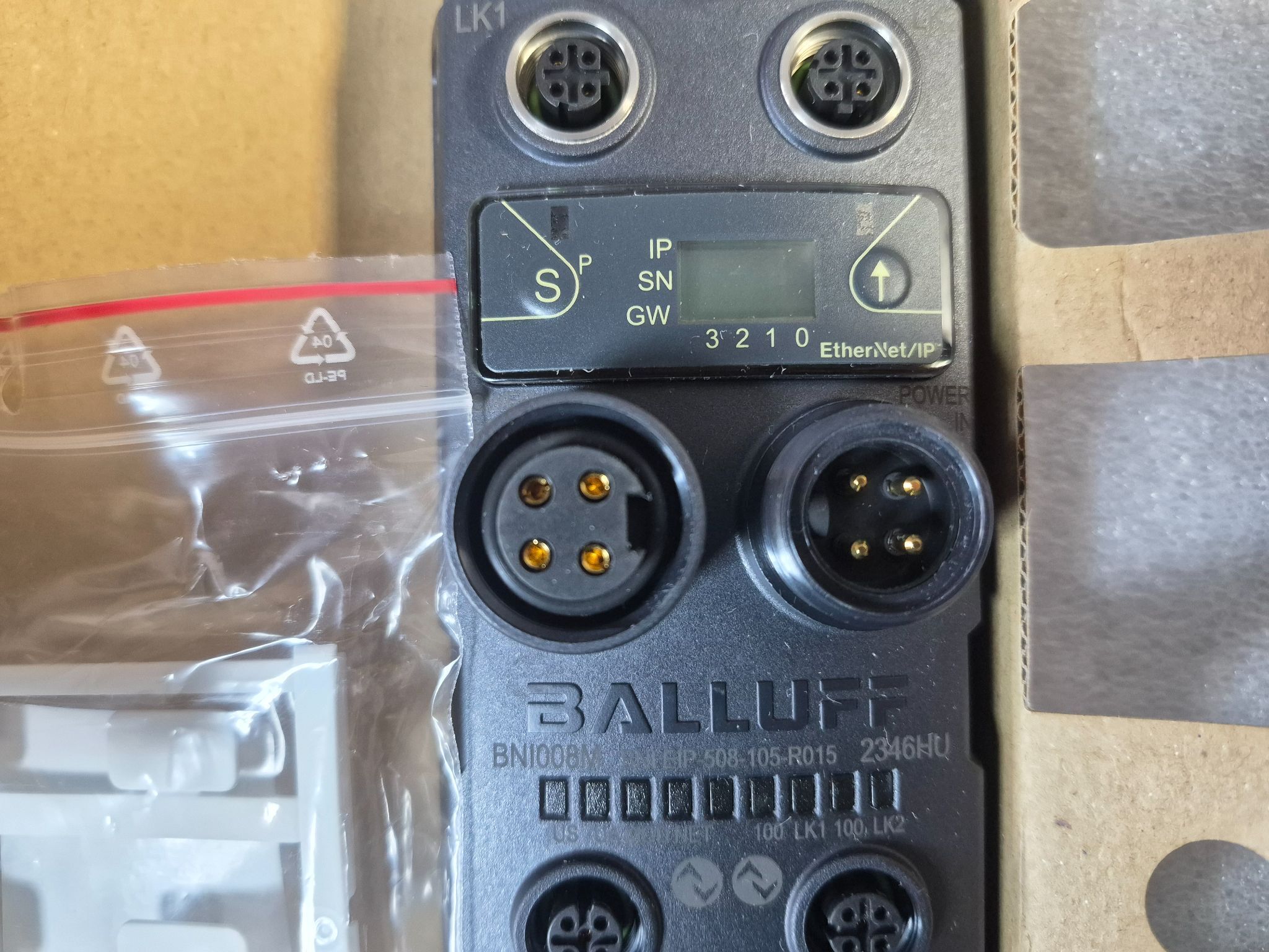 Balluff BNI008M BNI EIP-508-105-R015 EtherNet/IP I/O Block NEW 2