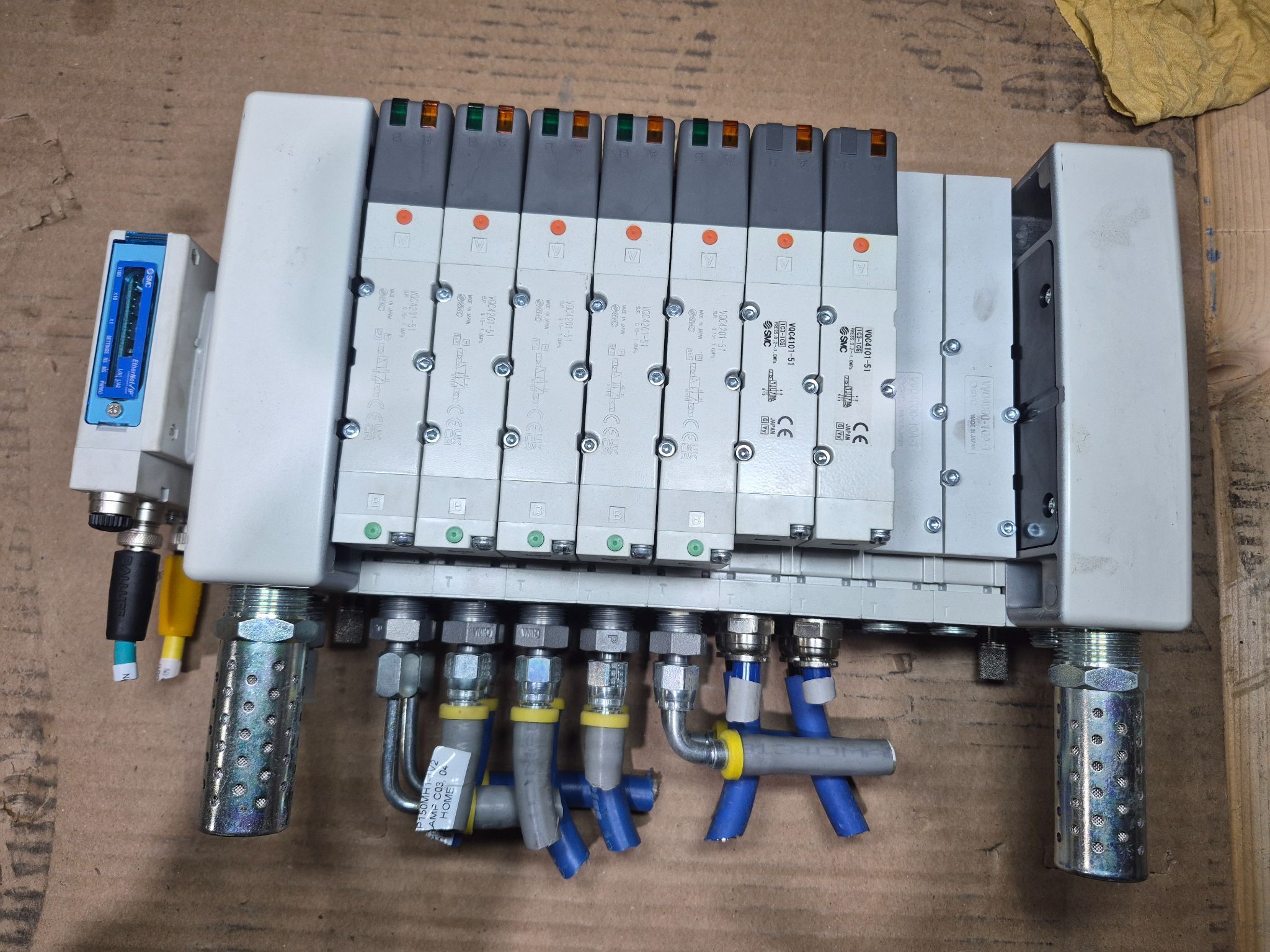SMC VV5QC41-0903TSEAN Solenoid Valve Manifold VQC4101-51 & VQC4201-51 EtherNet/IP USED 0