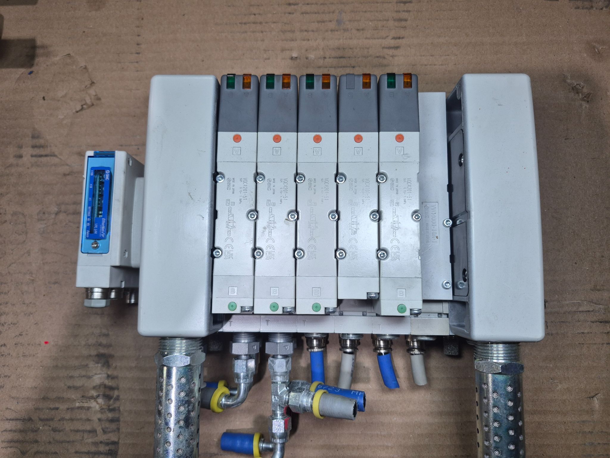 SMC VV5QC41-0503TSEAN Solenoid Valve Manifold VQC4101-51 & VQC4201-51 USED 0