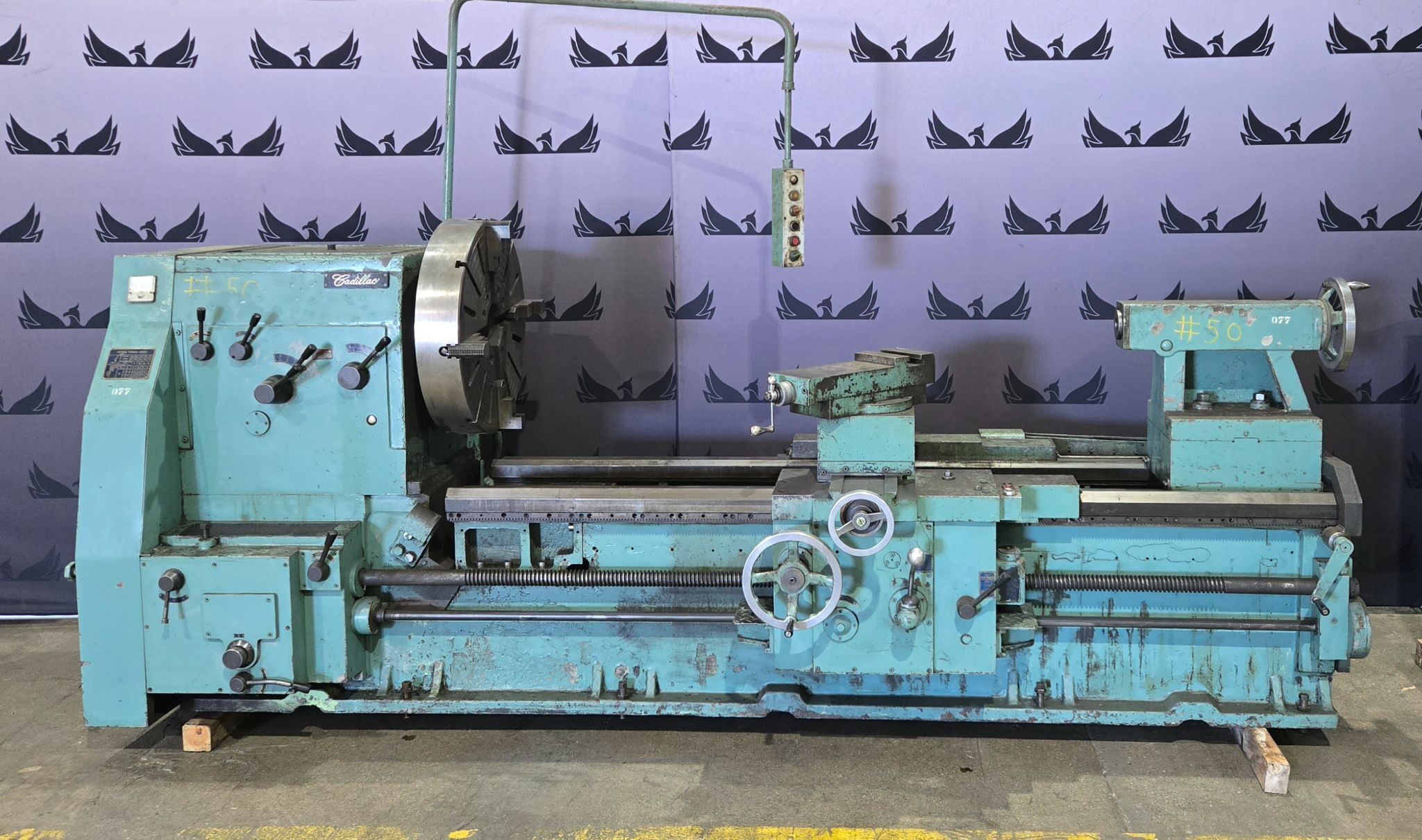 Cadillac 4080G Engine Lathe 40" x 80" with 4-Jaw Chuck & Tooling USED 0
