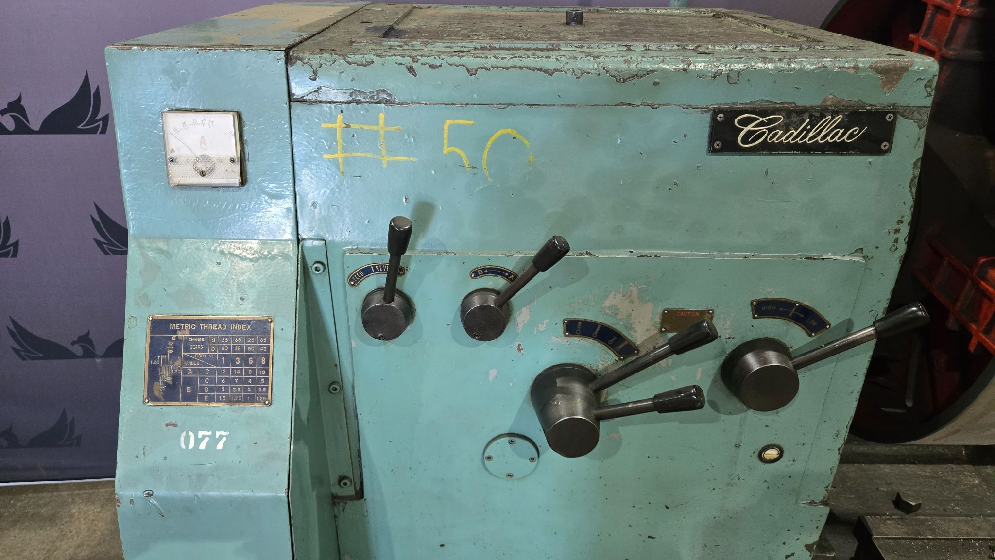 Cadillac 4080G Engine Lathe 40" x 80" with 4-Jaw Chuck & Tooling USED 3