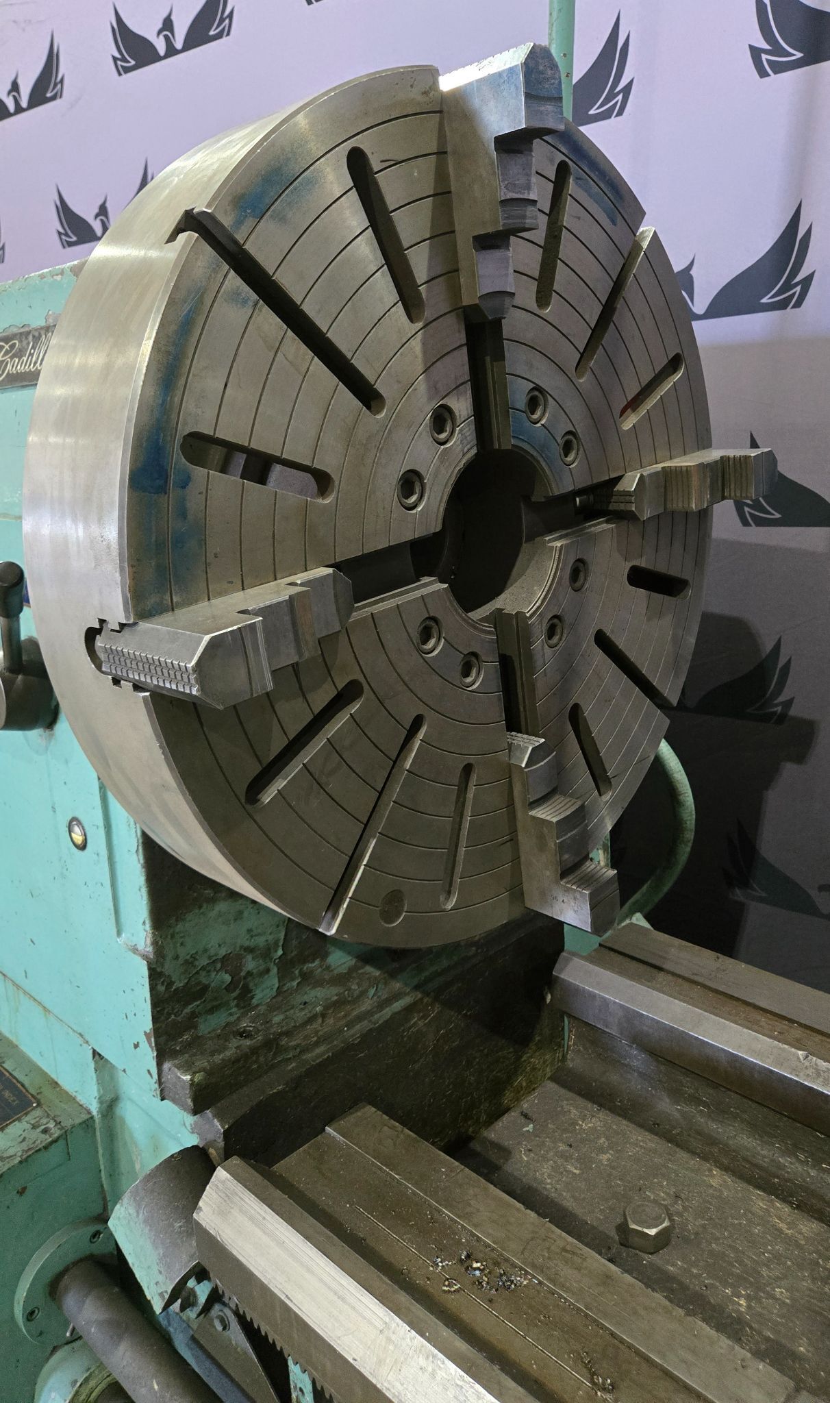 Cadillac 4080G Engine Lathe 40" x 80" with 4-Jaw Chuck & Tooling USED 11