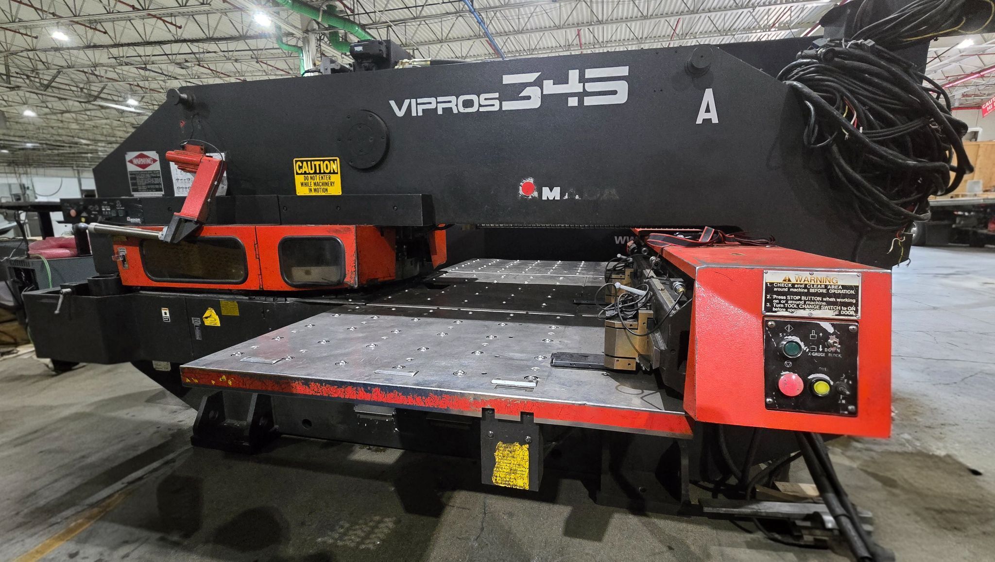 Amada VIPROS 345 CNC Turret Punch Press with AMADAN-OP-C & Yuken Hydraulic Unit USED 0