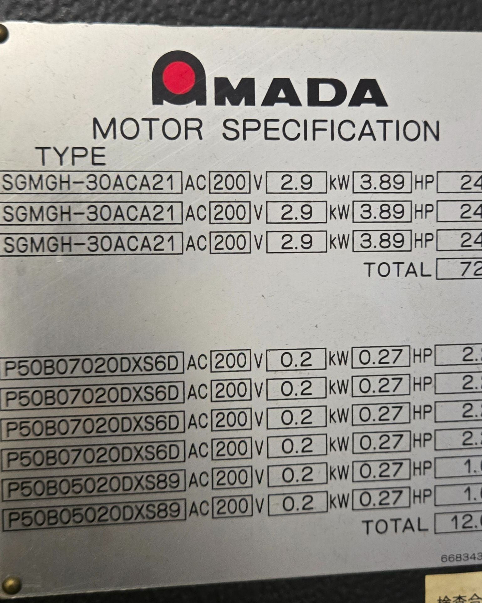 Amada HDS-8025NT CNC Press Brake 80 Ton 102.4" with AMNC & Tooling USED 12