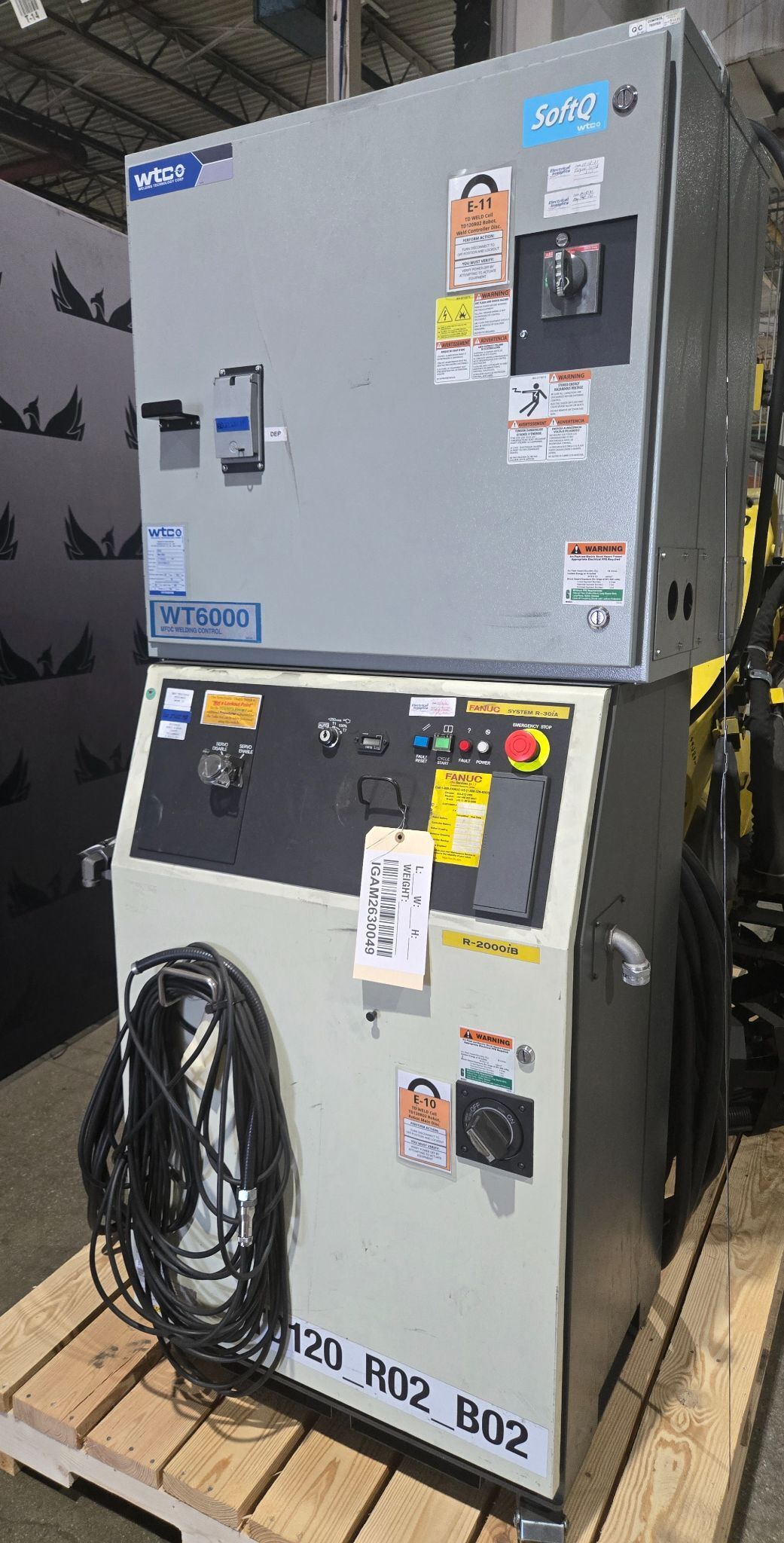 FANUC R-2000iB/210F Complete with R-30iA Controller & WTC WT6000 MFDC Inverter USED 11