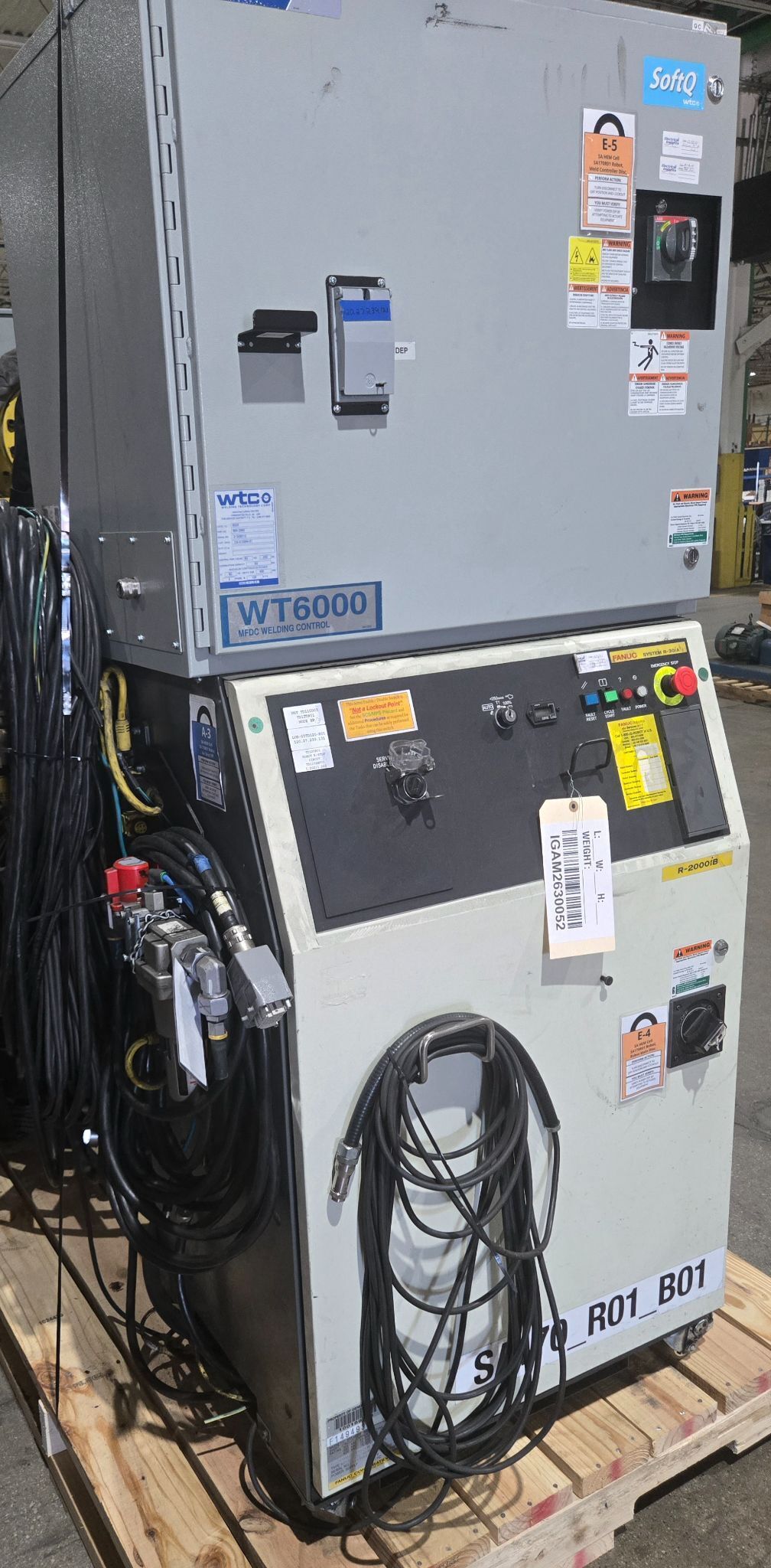 FANUC R-2000iB/210F Complete with R-30iA Controller & WTC WT6000 MFDC Inverter USED 12