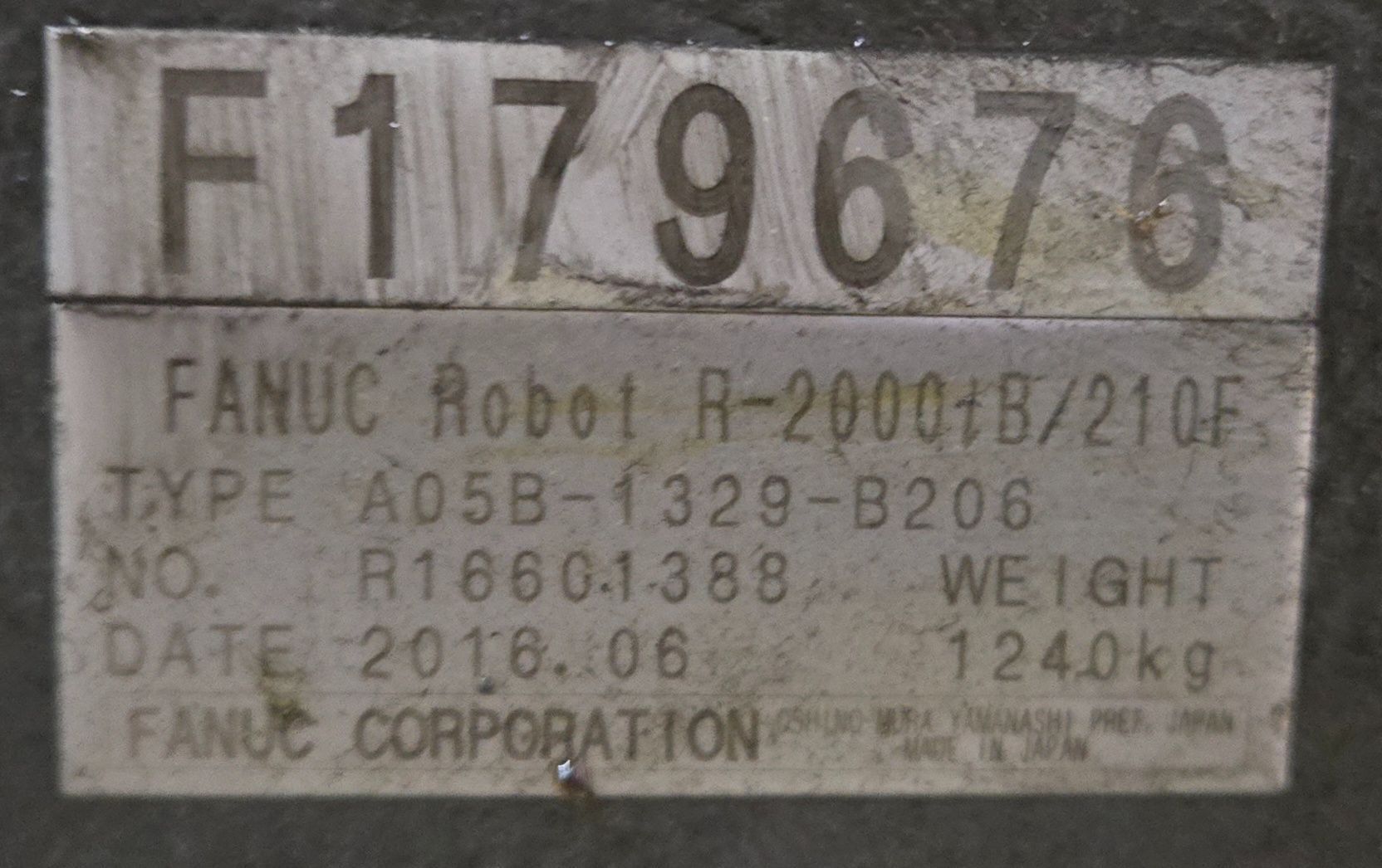 FANUC R-2000iB/210F Complete with R-30iB Controller & WTC Weld Controls USED 9