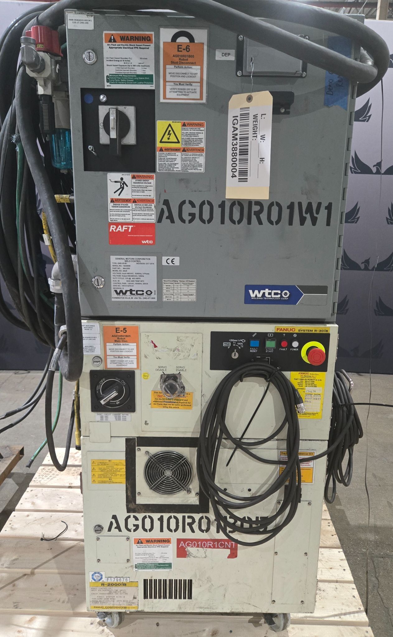 FANUC R-2000iB/210F Complete with R-30iB Controller & WTC Weld Controls USED 12