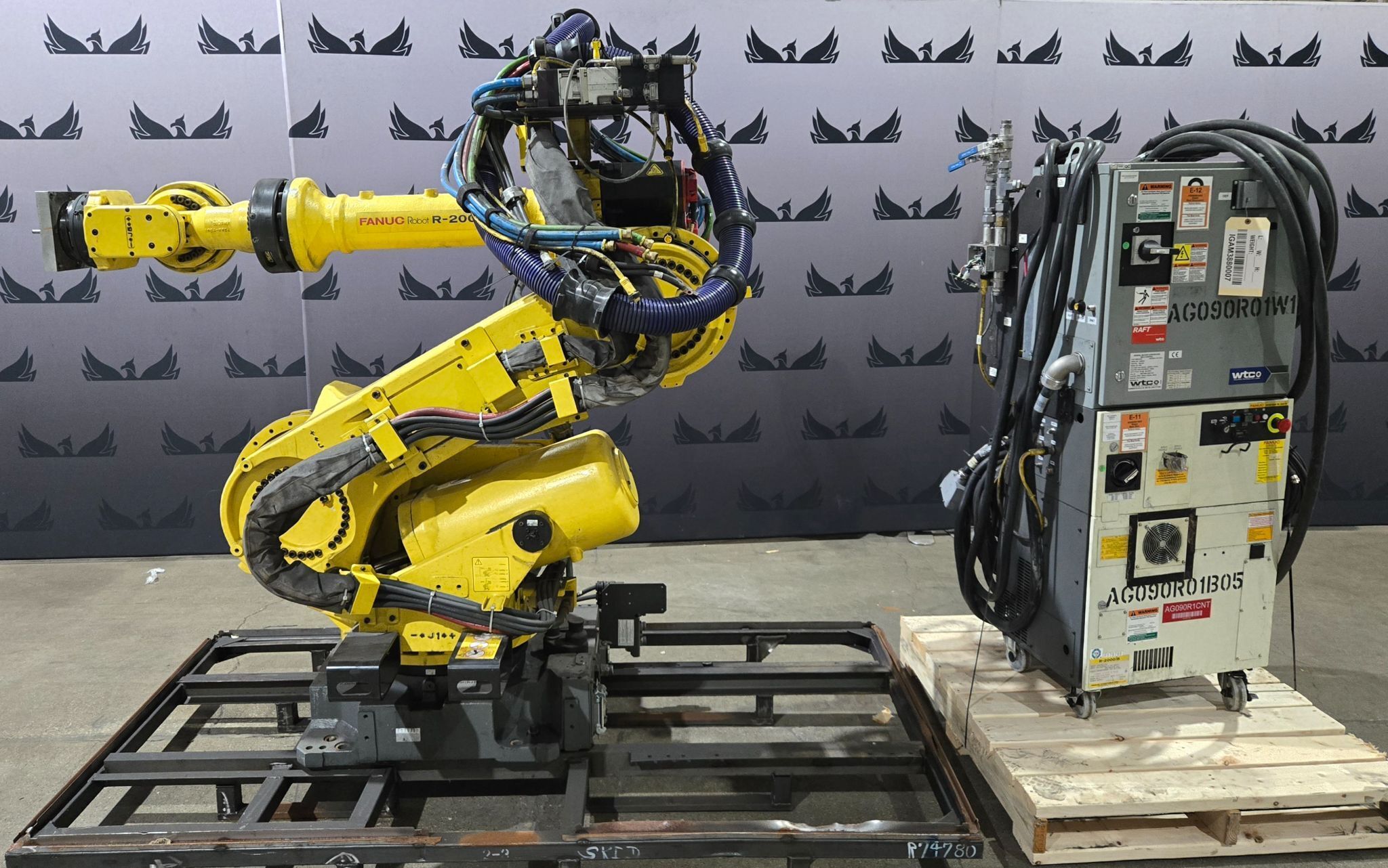 FANUC R-2000iB/210F Robot Complete with R-30iB Controller & WTC Weld Controller USED 0