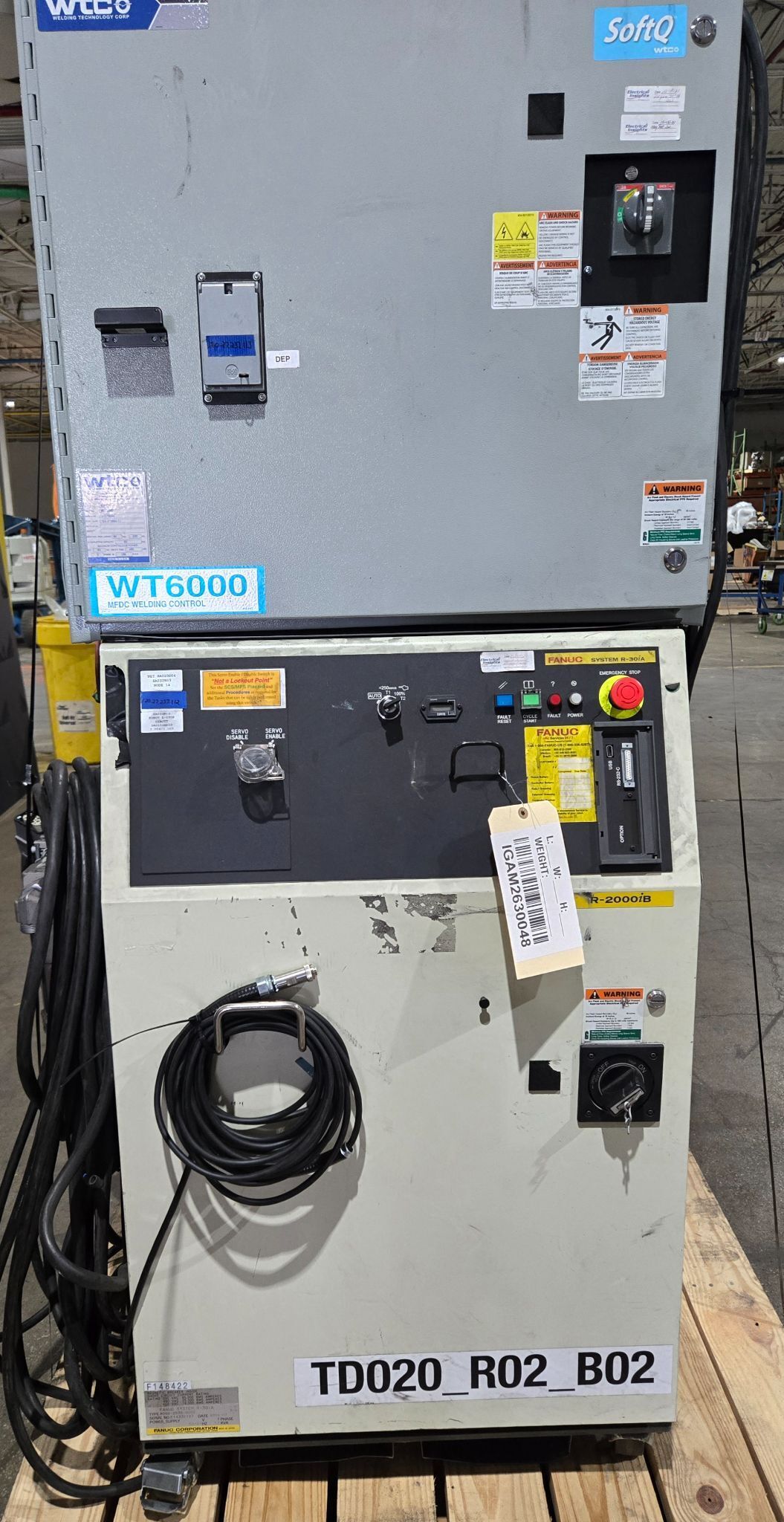 FANUC R-2000iB/210F Complete with R-30iA Controller & WTC WT6000 MFDC Inverter - USED 13