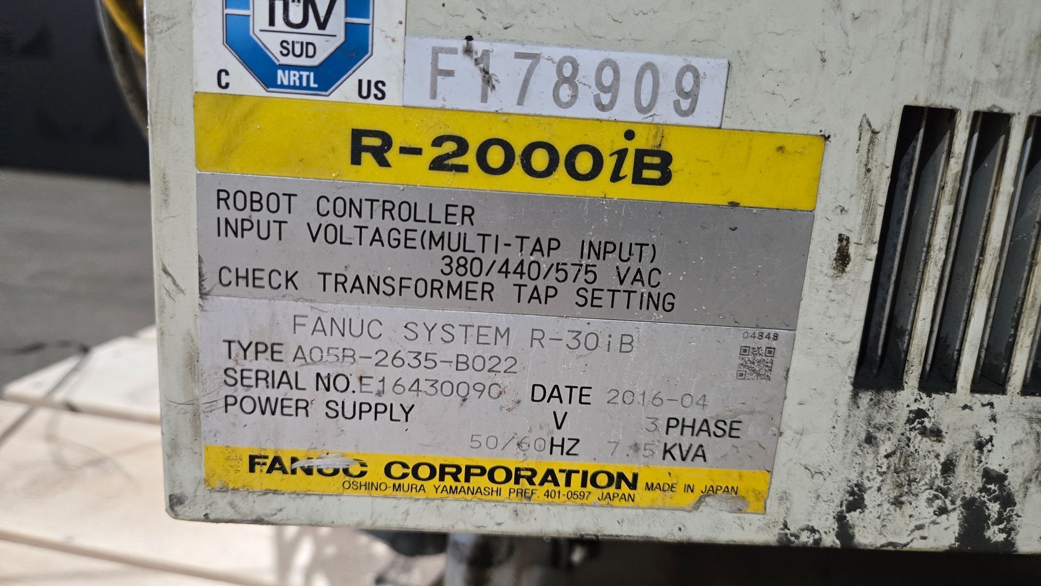 FANUC R-2000iB/210F Complete with R-30iB Controller & WTC Gen 6 MFDC Inverter USED 15