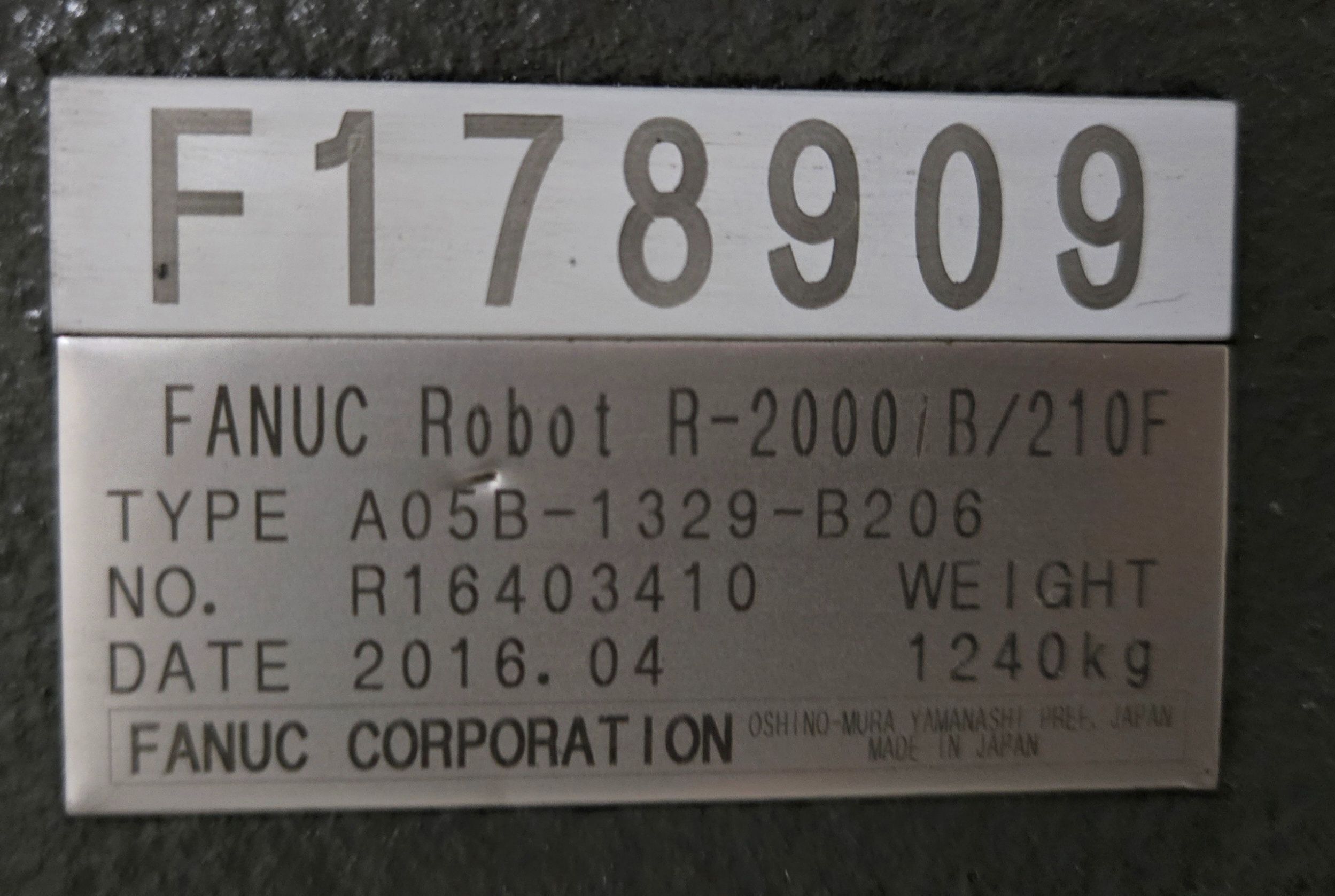 FANUC R-2000iB/210F Complete with R-30iB Controller & WTC Gen 6 MFDC Inverter USED 8
