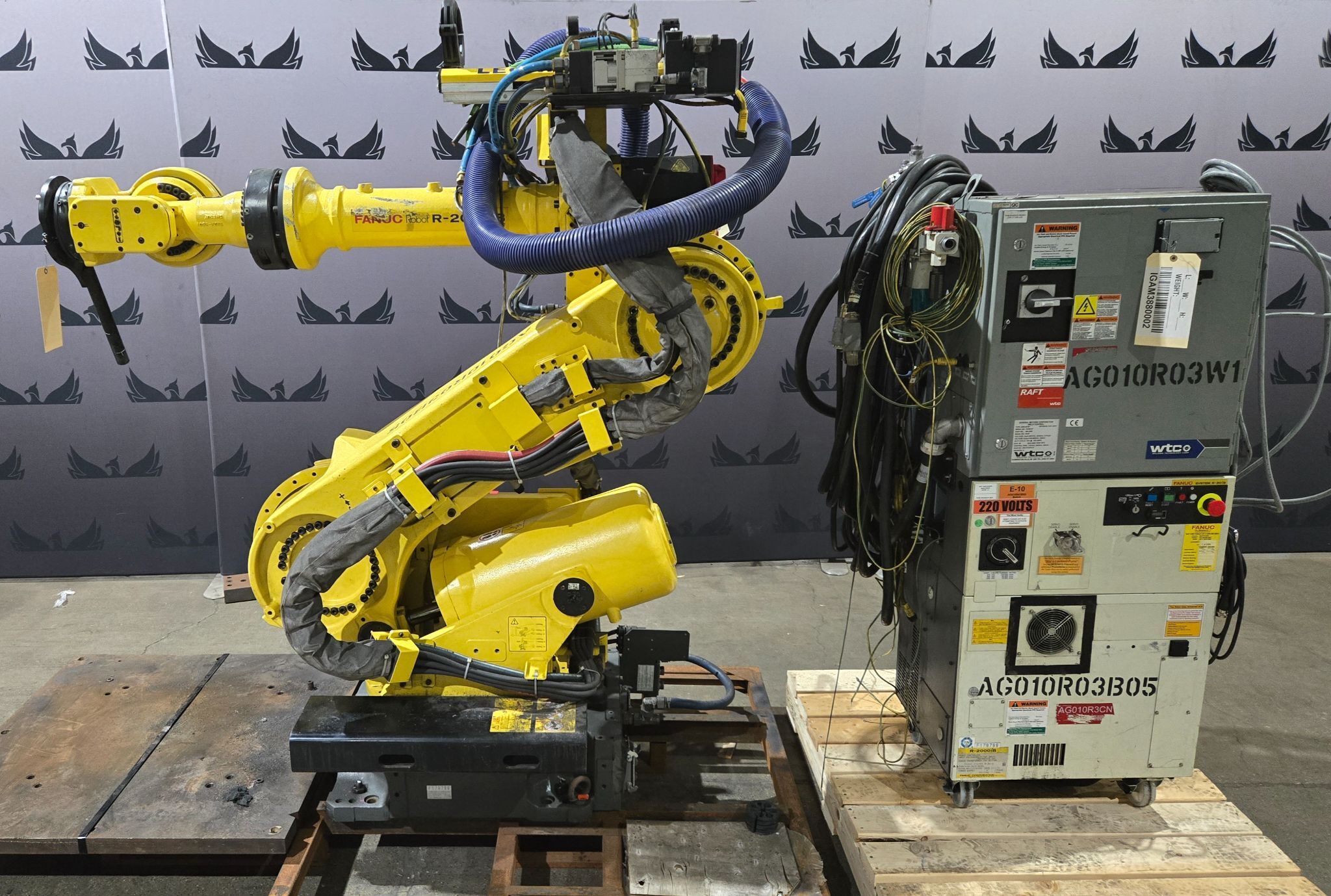 FANUC R-2000iB/210F Complete with R-30iB Controller & WTC Weld Controls USED 0