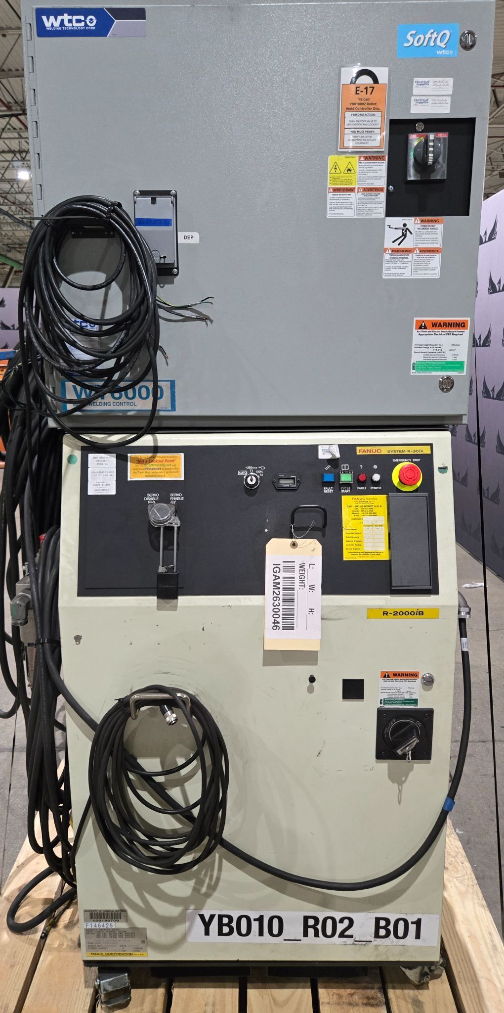 FANUC R-2000iB/210F Complete with R-30iA Controller & WTC WT6000 MFDC Inverter USED 11
