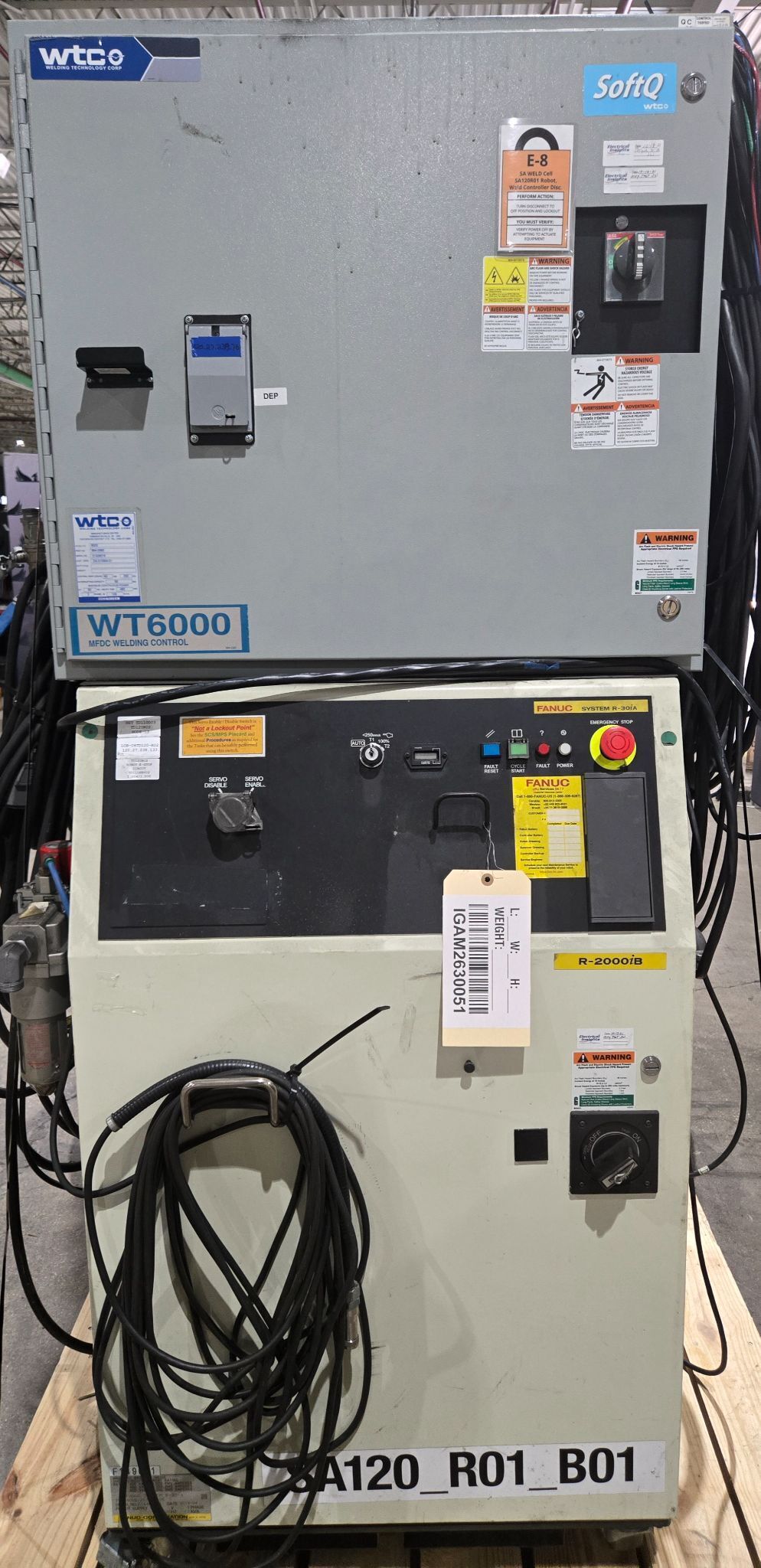 FANUC R-2000iB/210F Complete with R-30iA Controller & WTC WT6000 MFDC Inverter USED 12