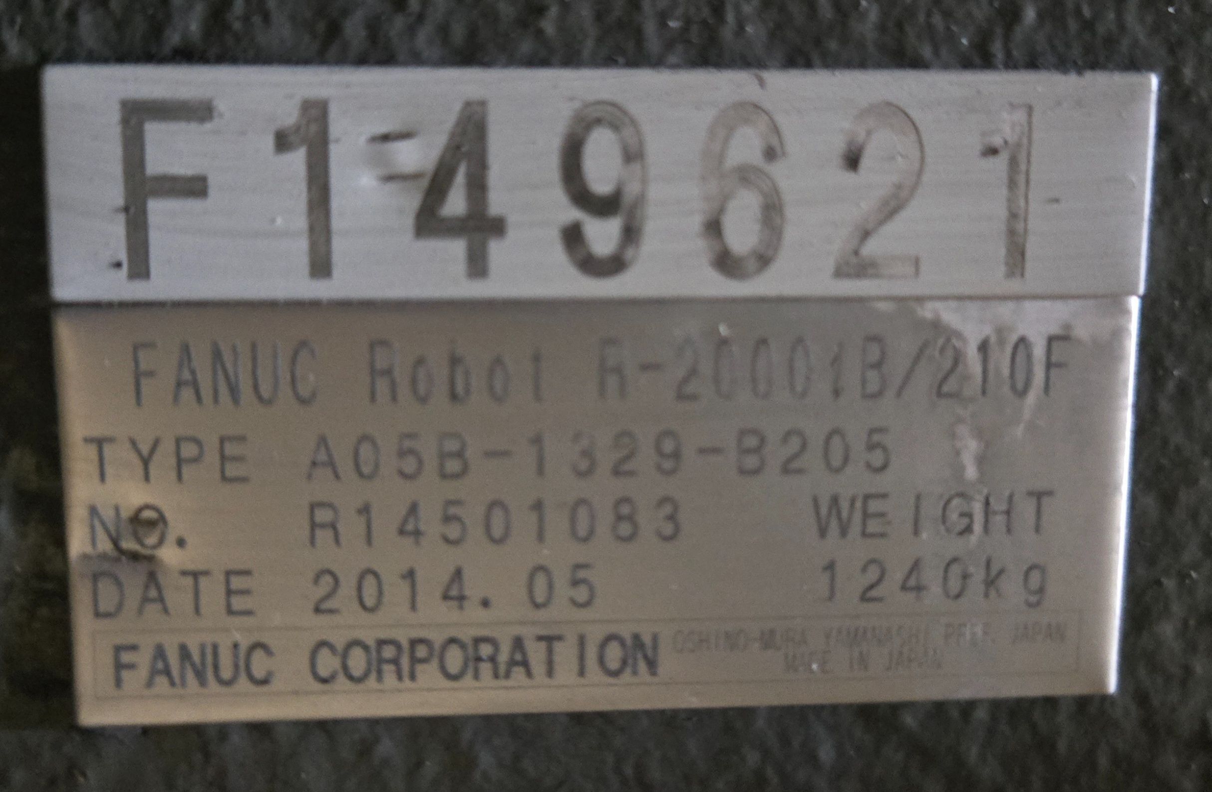 FANUC R-2000iB/210F Complete with R-30iA Controller & WTC WT6000 MFDC Inverter USED 9
